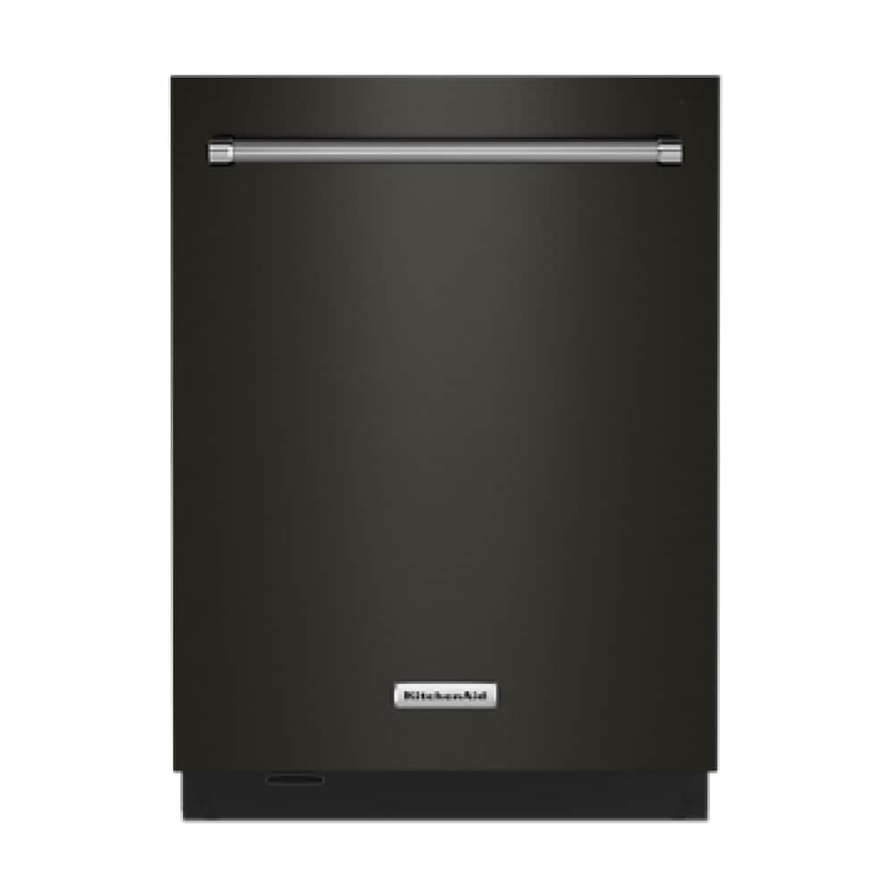 KitchenAid KDTM604KBS 360 MAX JETS 24-in Top Control Built-in Dishwasher With Third Rack ( Black Stainless Steel with PRINTSHIELD Finish ) , 44-Decibel Very Quiet Sound Level