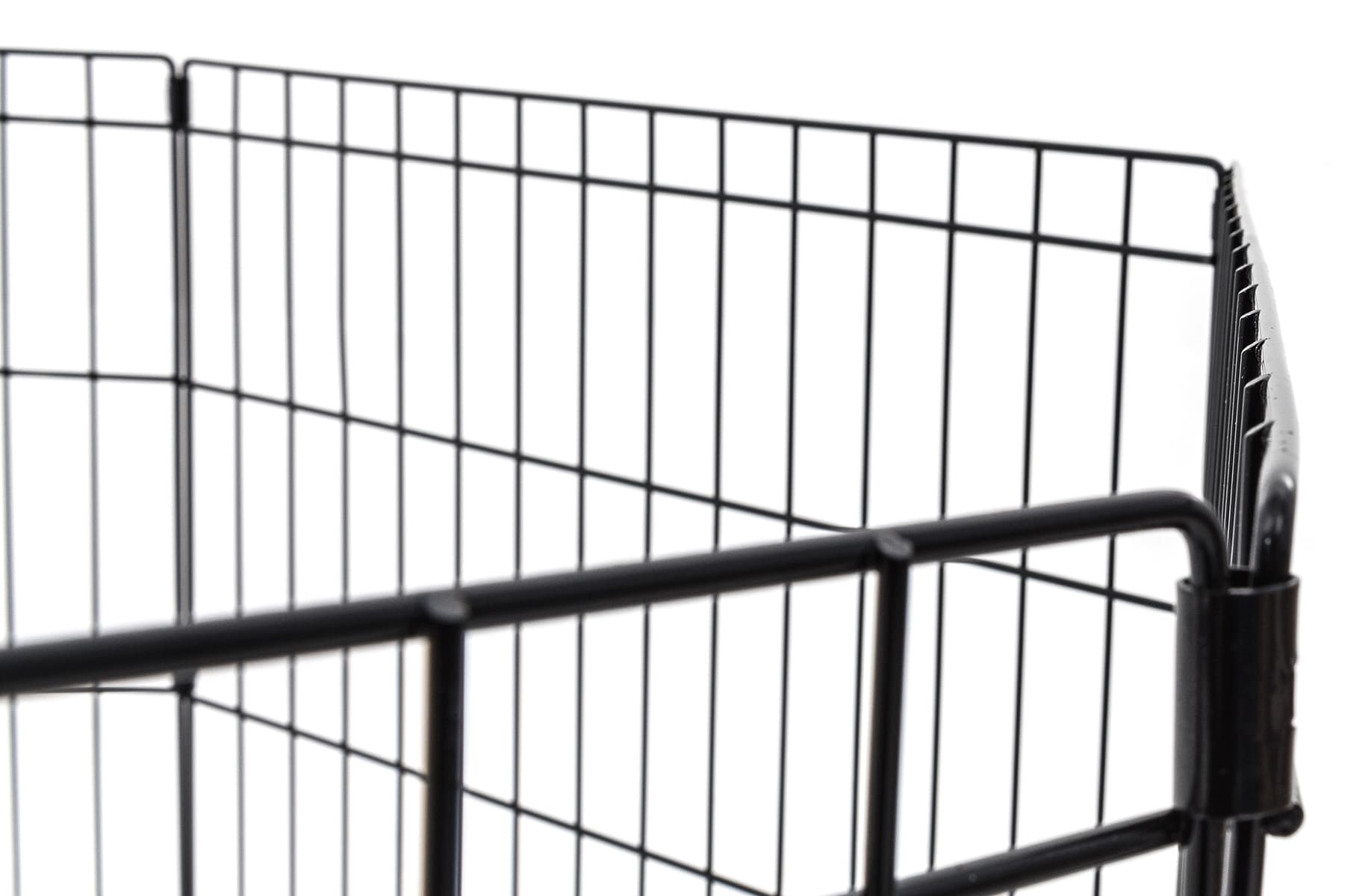 Lucky Dog 24"H Black Metal Exercise Pen with Stakes