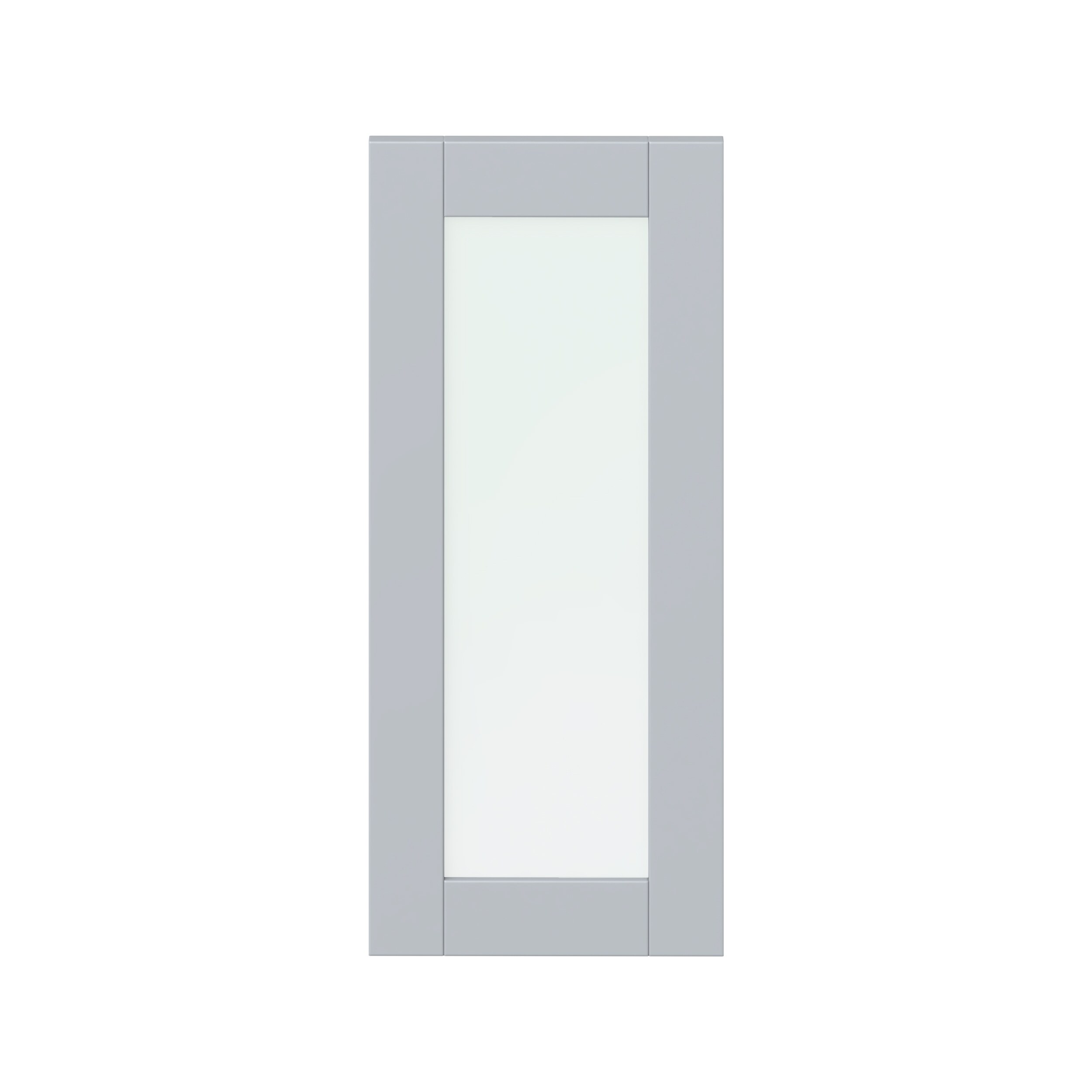 Hugo&Borg DSGDR1330-CH Charlesberg 13-in W x 30-in H Light Gray Laminate Shaker Base and wall and pantry cabinet doors (Fits 15-in wall box )