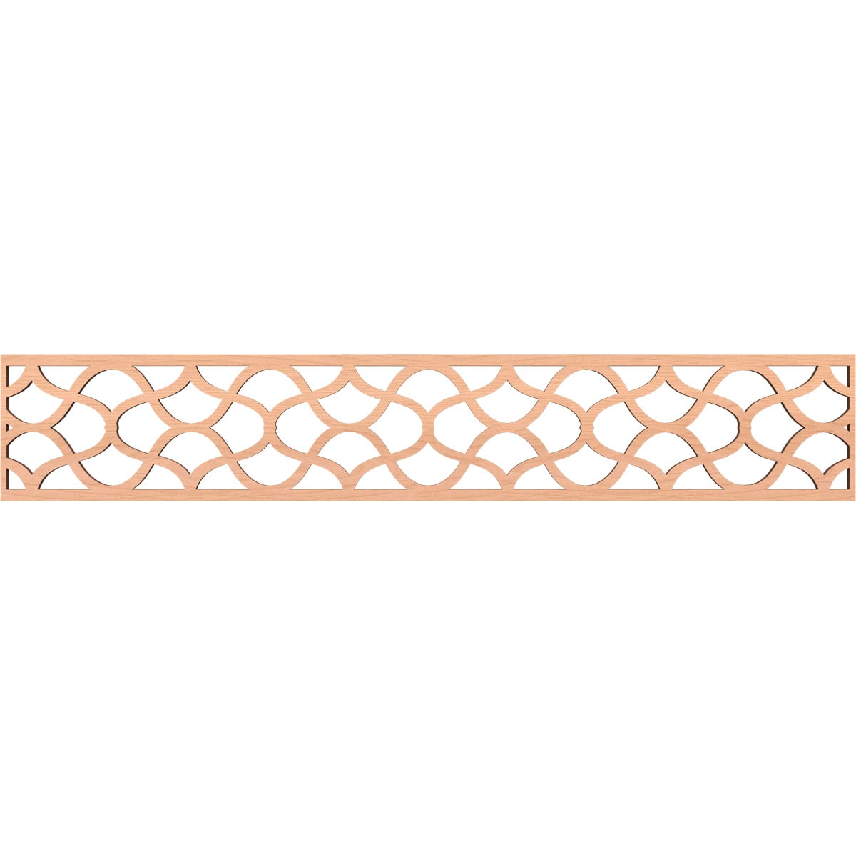 Ekena Millwork MLDB08X46RSTAL Resort Fretwork Flat Trim 8-in x 3.89-ft Alder Brown Unfinished 2155861 Pierced Wall Panel Moulding
