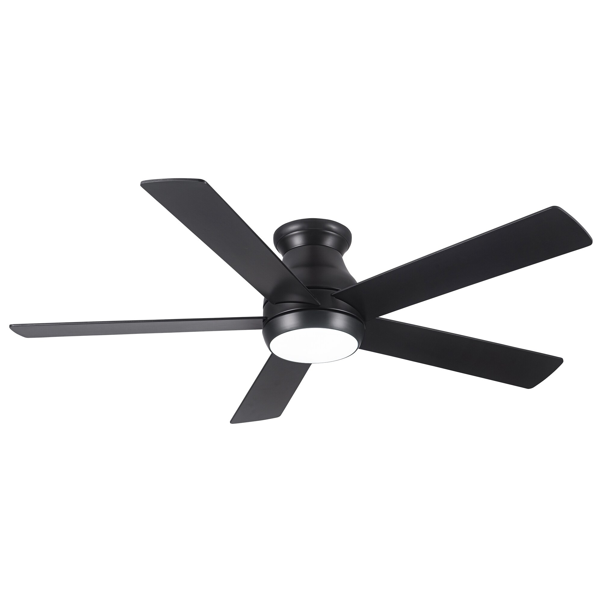 Flynama YC-L-03182 Ceiling Fan 52-in Antique Black with Plywood Blades Integrated LED Fixture Indoor Flush mount Standard Ceiling Fan With Light and Remote ( 5 -Blade)