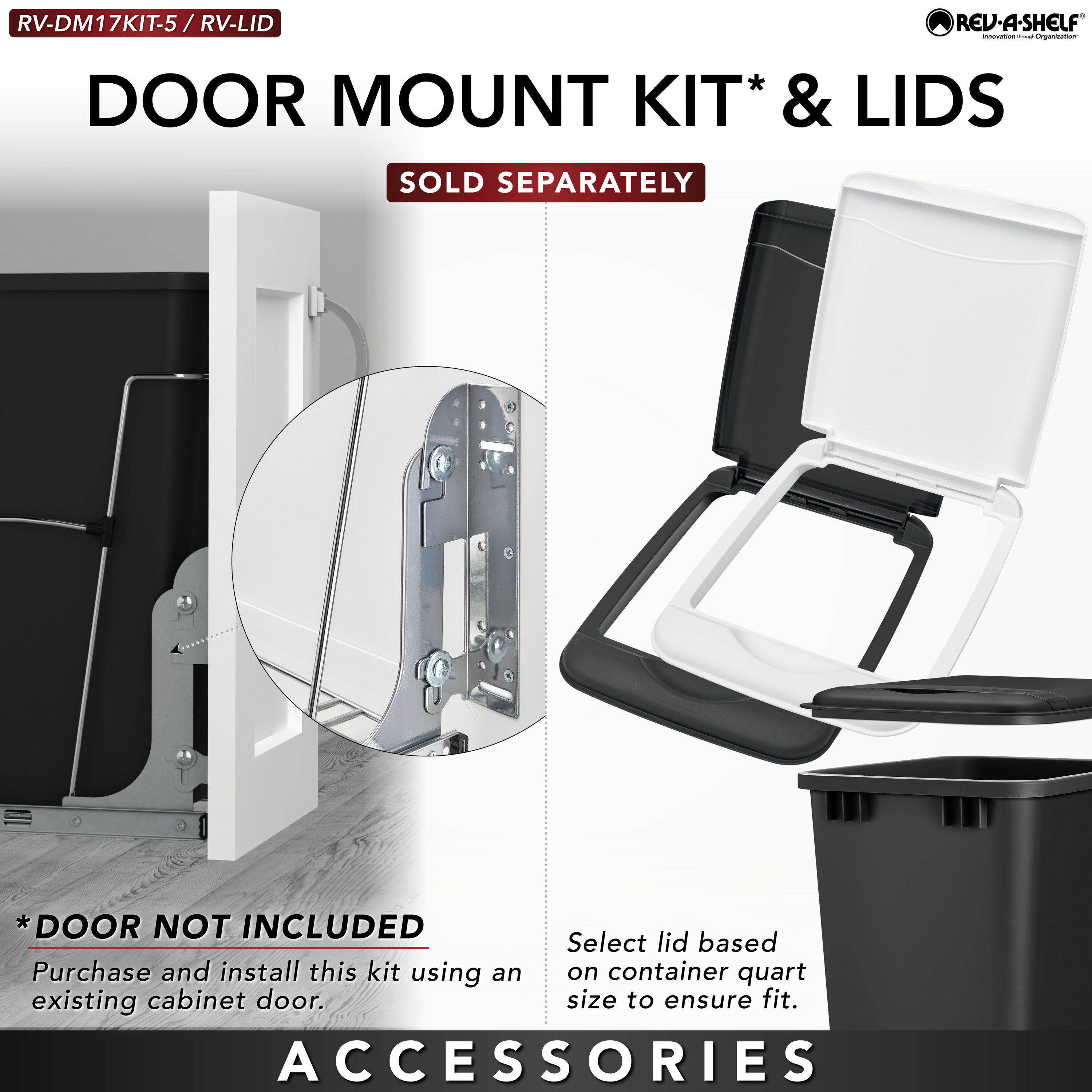 Rev-A-Shelf RV-18PSC-18-5 Pullout-Trash-Cans - View #8