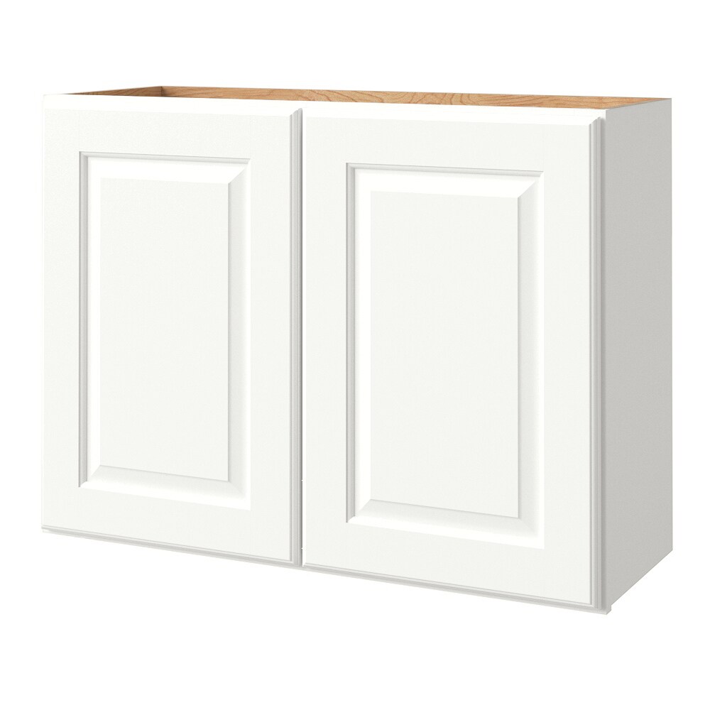 Tilson 33-in W x 24.5-in H x 12-in D Linen Wall Fully Assembled Cabinet (Raised Panel Square Door Style) in White | - allen + roth 325TS