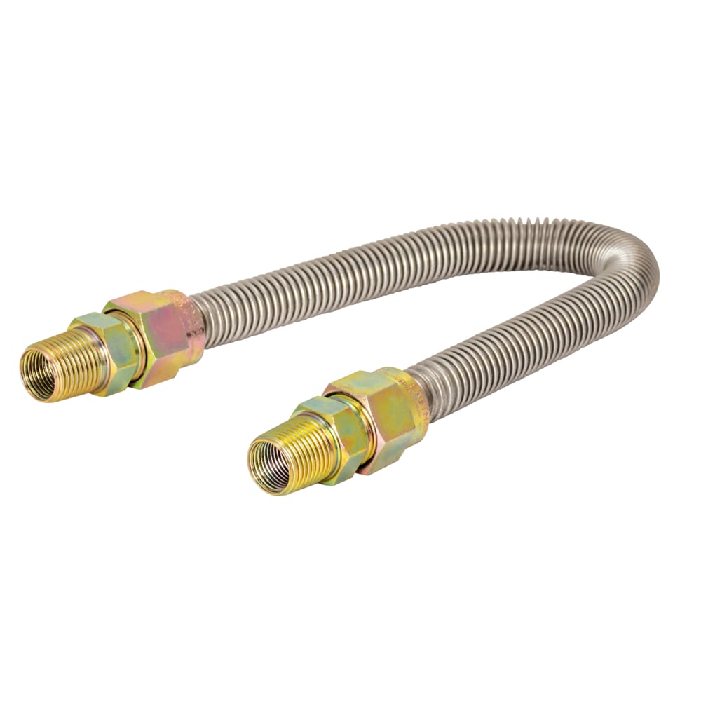 EASTMAN 30SS545048 48-in 3/4 -in MIP Inlet x 1/2 -in MIP Outlet Corrugated stainless steel Gas connector