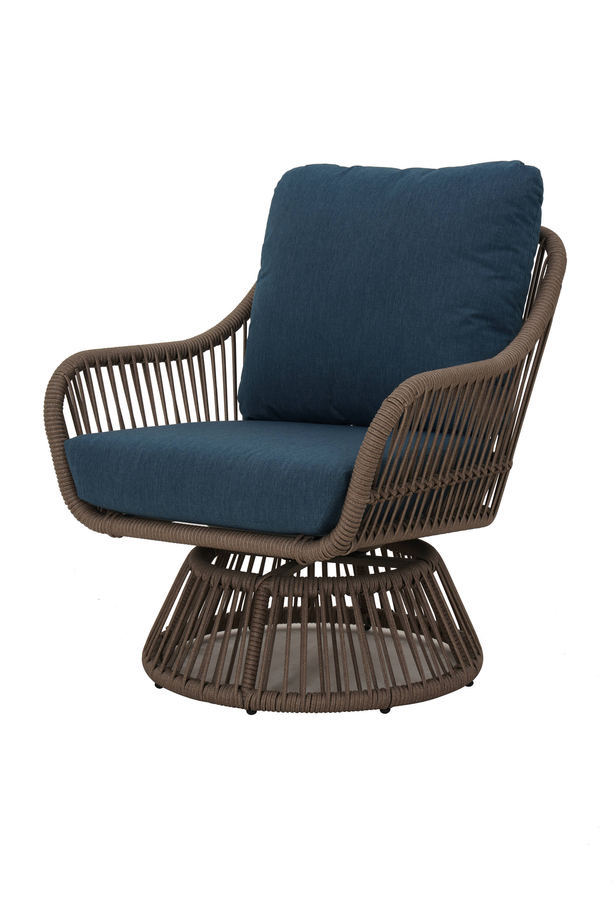 Origin 21 Killian 3-Piece Wicker Patio Conversation Set with Blue Cushions  in the Patio Conversation Sets department at