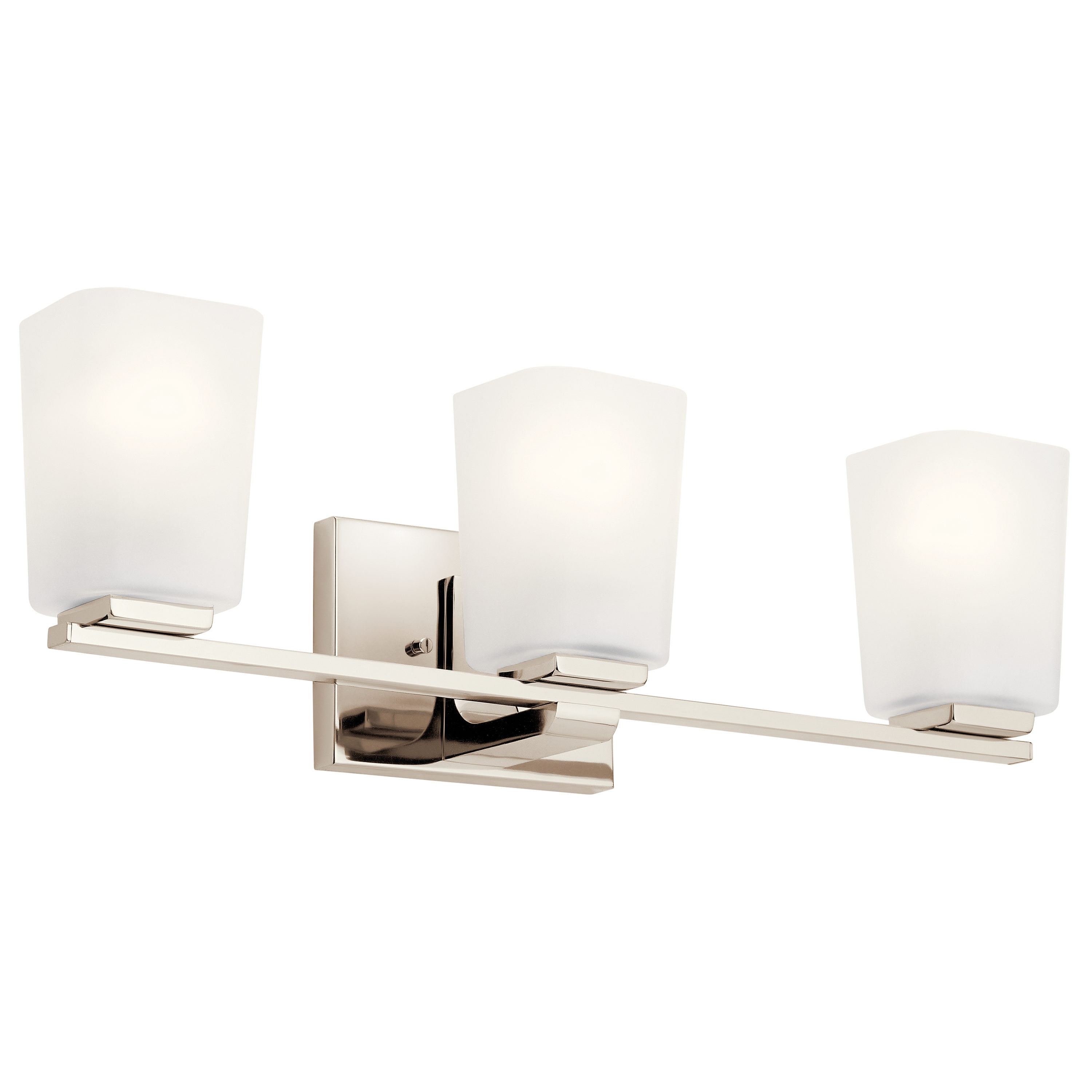 polished nickel 3 light vanity light