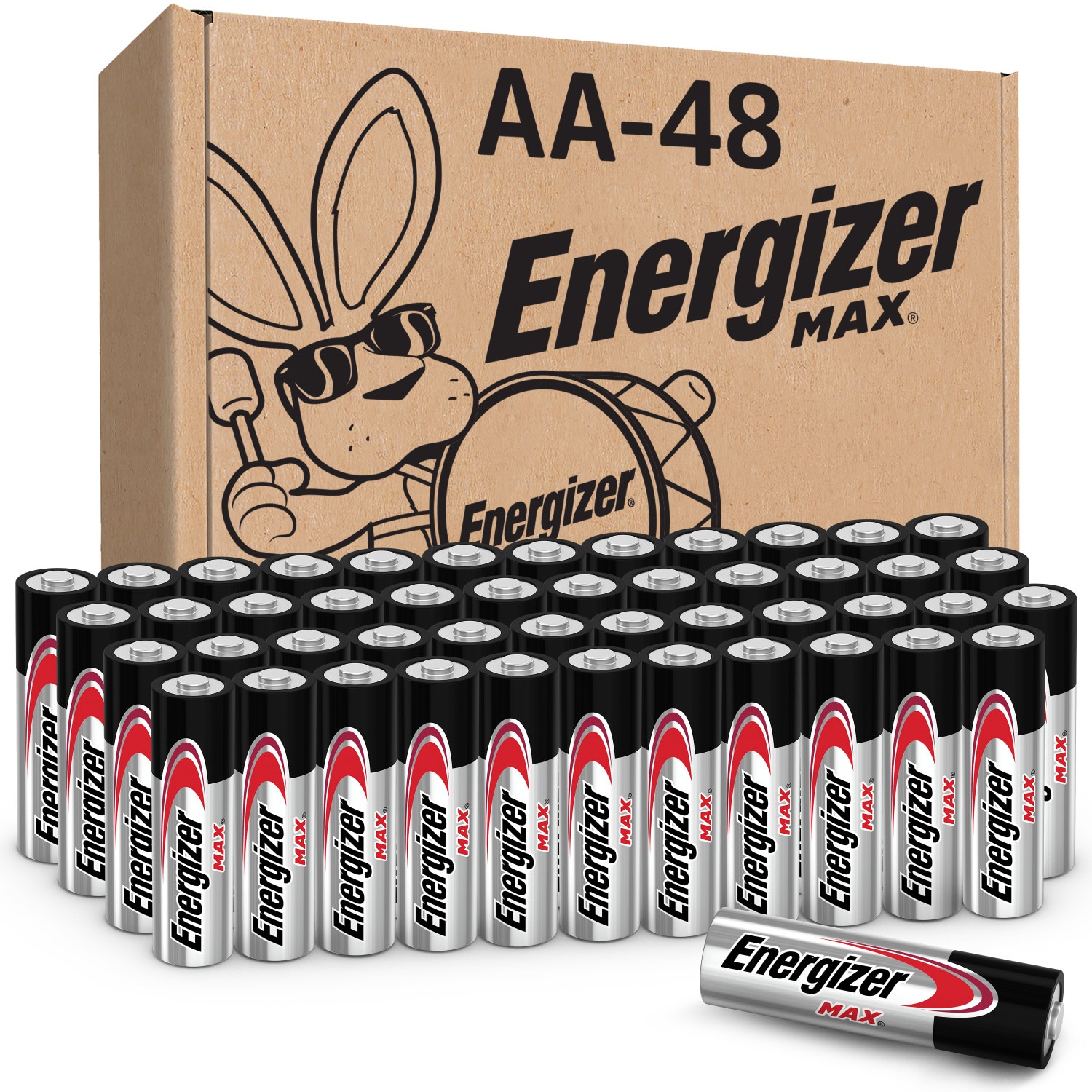 Energizer Max PowerSeal Alkaline AA Batteries - 48 Count