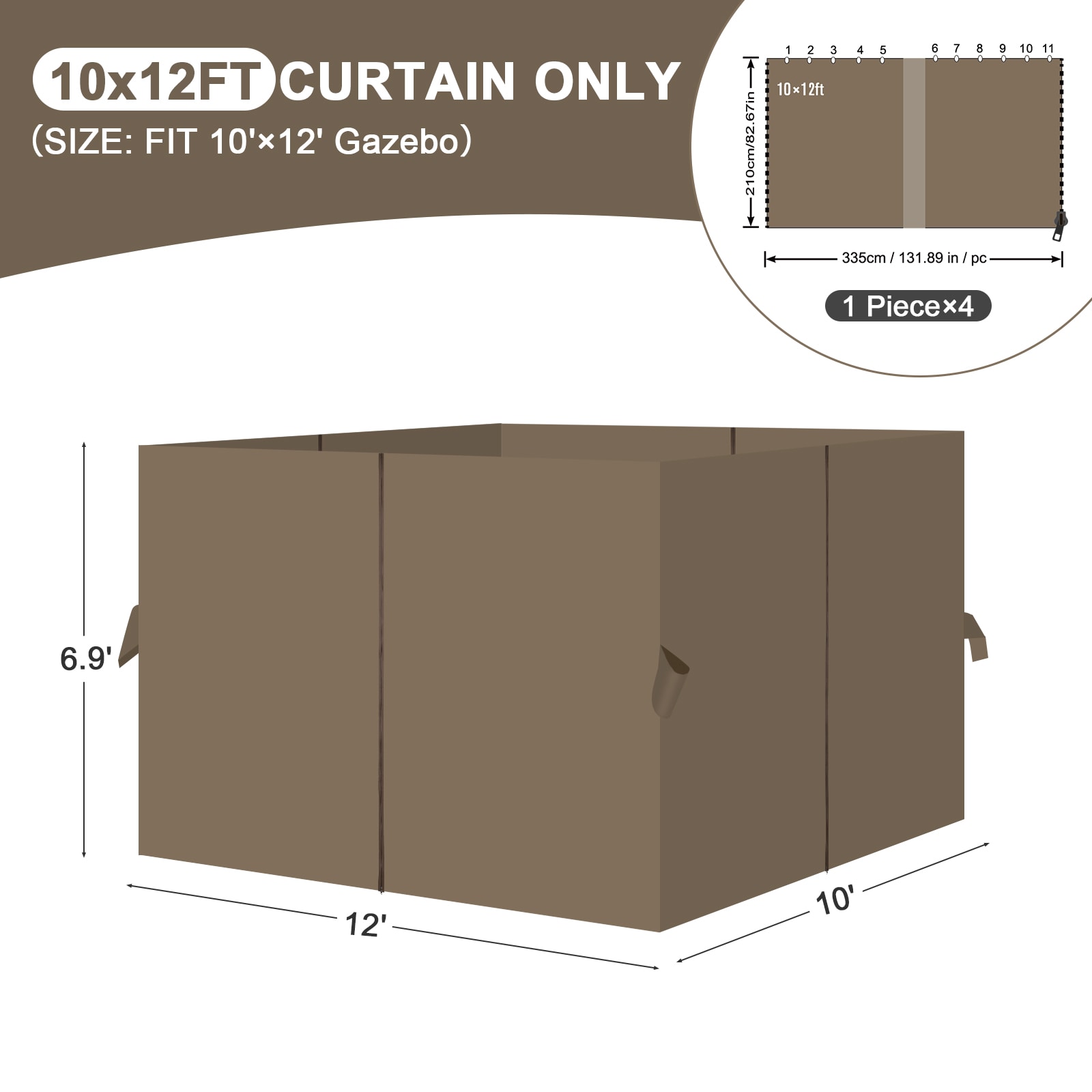 Aoodor A030-PBNBN Gazebo-Parts-Accessories - View #2