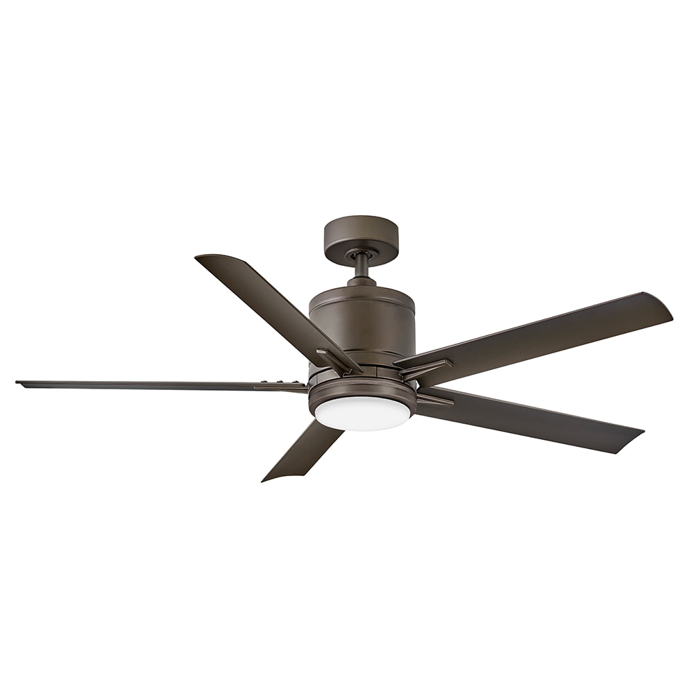 Hinkley 907052FMM-LWD Vail 52-in Integrated LED Outdoor Smart Metallic Matte Bronze with Metallic Matte Bronze Blades Ceiling Fan With Light - Remote Included ( 5 -Blade )