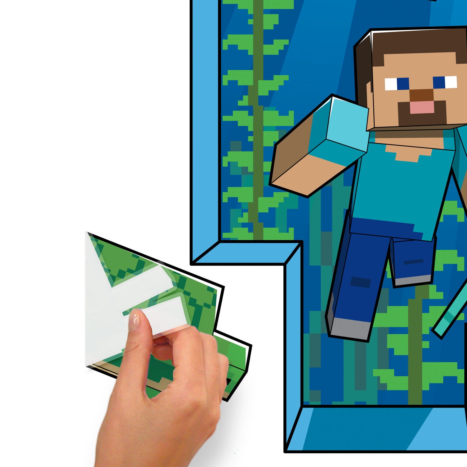 Minecraft Underwater Adventure Peel and Stick Wall Decal Set