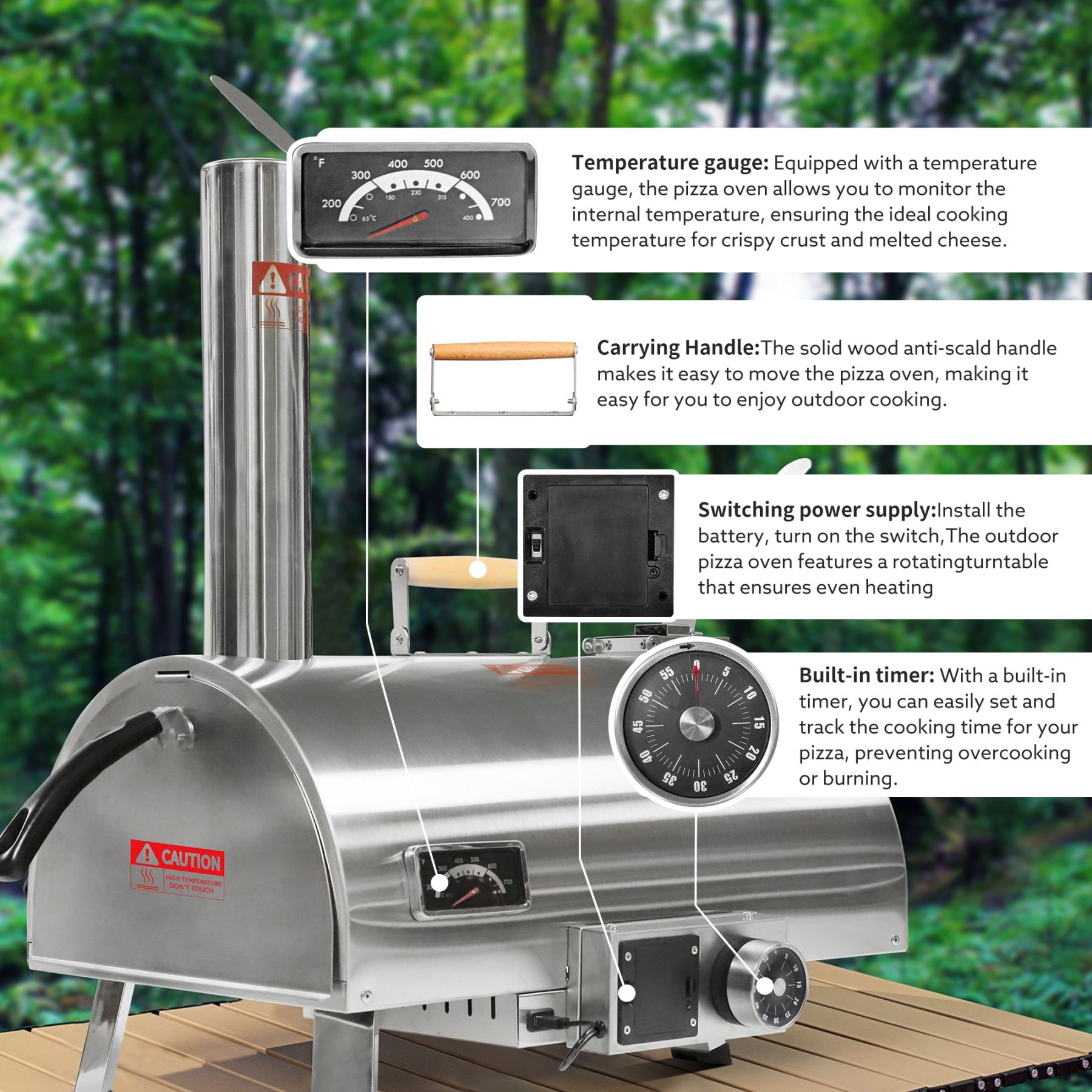 Maocao Hoom MZH589XW Outdoor-Pizza-Ovens - View #4