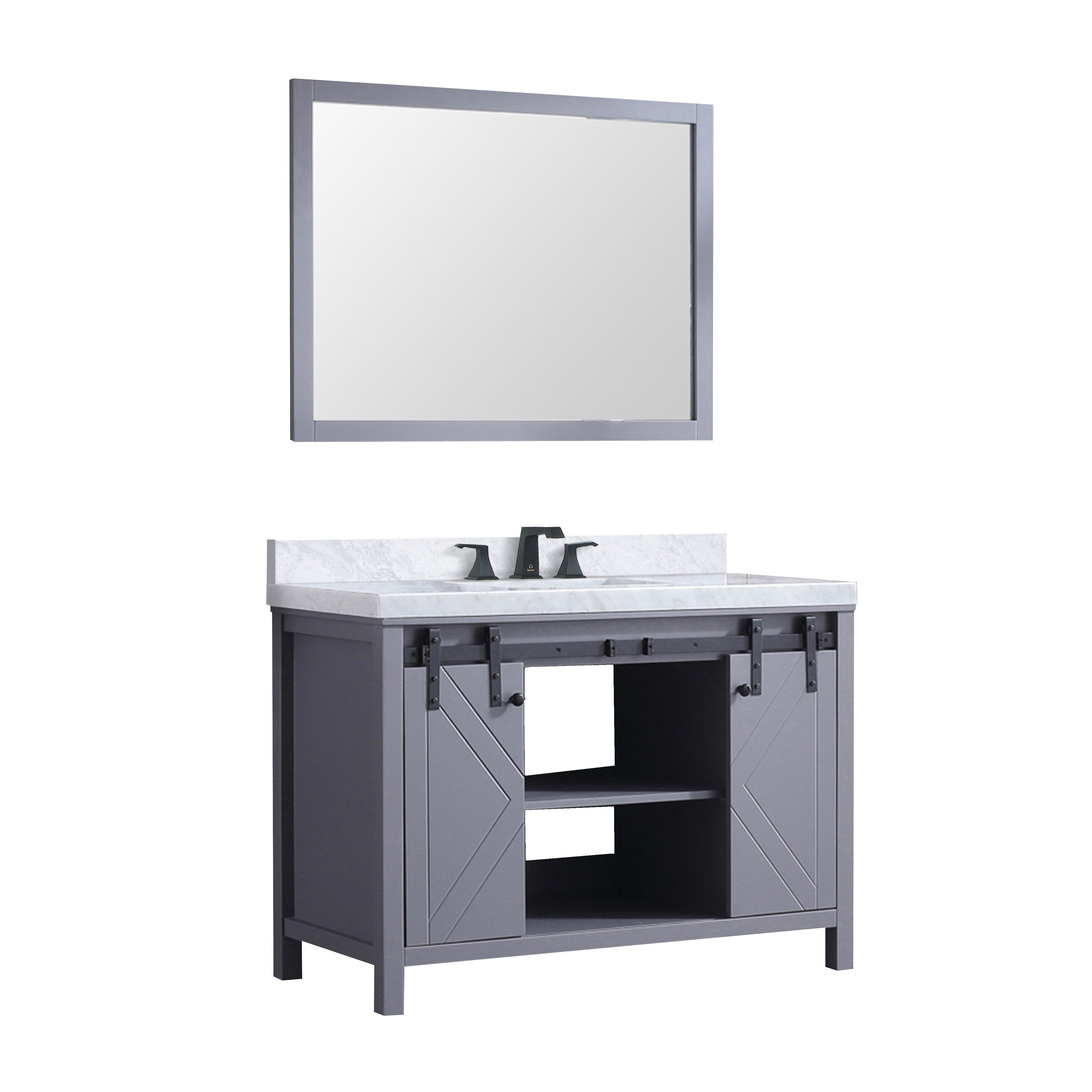 Lexora LM342248SBBSM44F Bath-Vanity-Combo - View #5