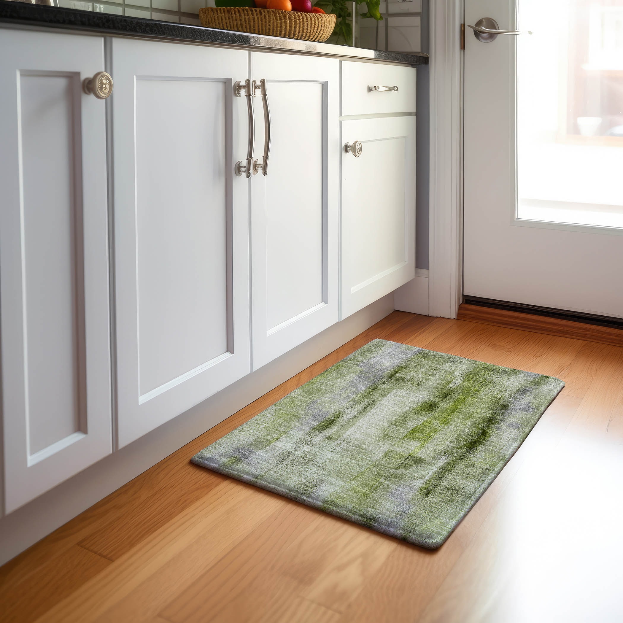 Addison Rugs AMF544GE30X46 Mayfield AMF544GE 2 x 3 (ft) Loomed Polyester Green Rectangular Indoor Geometric Machine washable Area rug