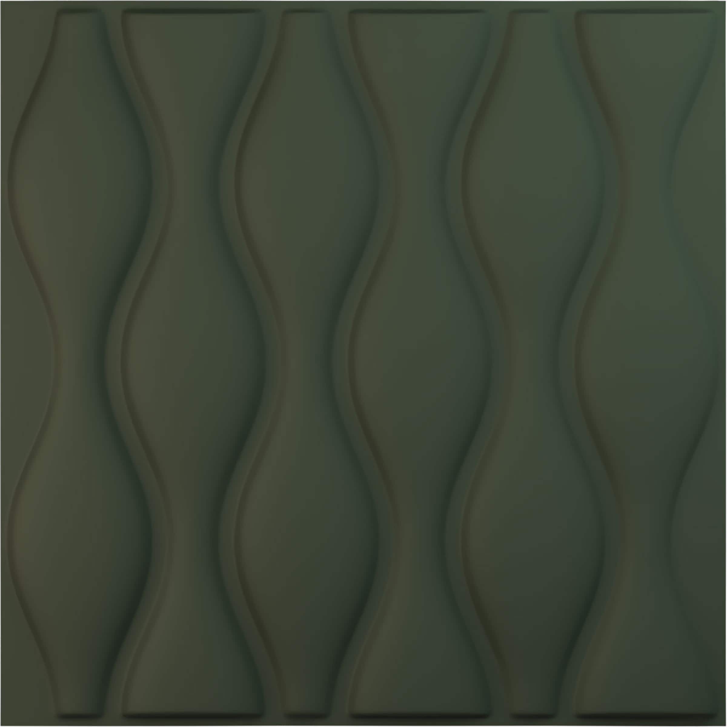 Ekena Millwork WP20X20AIGHC 19-5/8-in x 19-5/8-in Embossed Paintable/Stainable Green PVC Abstract Wall Panel ( 2.67-sq ft )