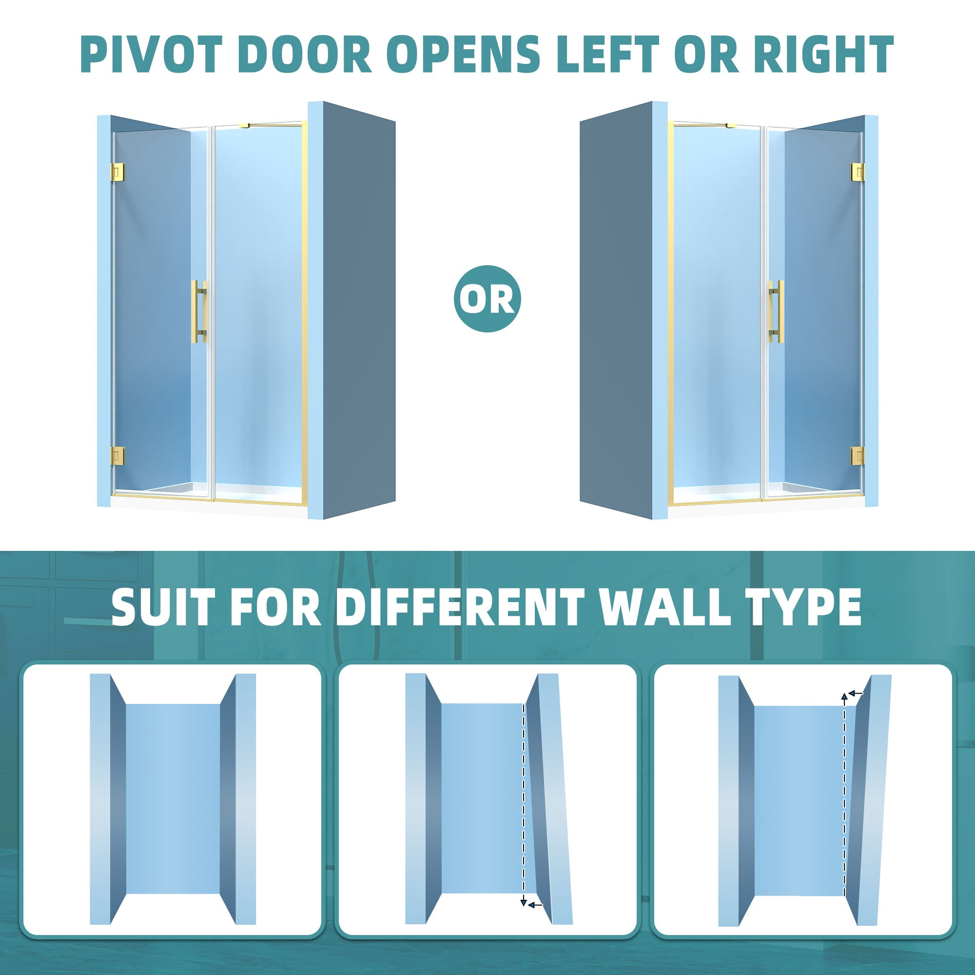 Forclover FLW-DP45BG Shower-Doors - View #10