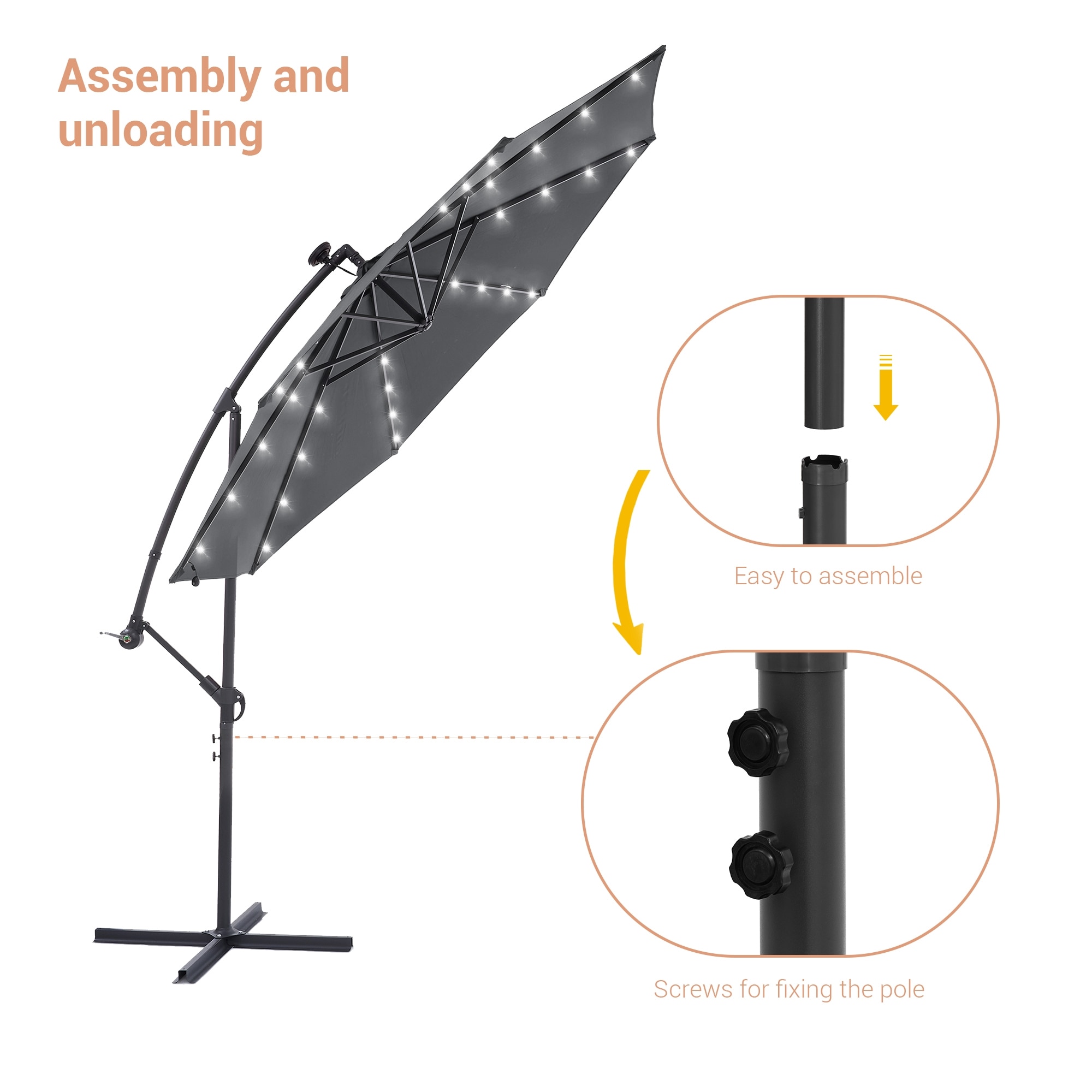ACEGOSES LW-ROF-34A-LED Umbrellas-2 - View #3