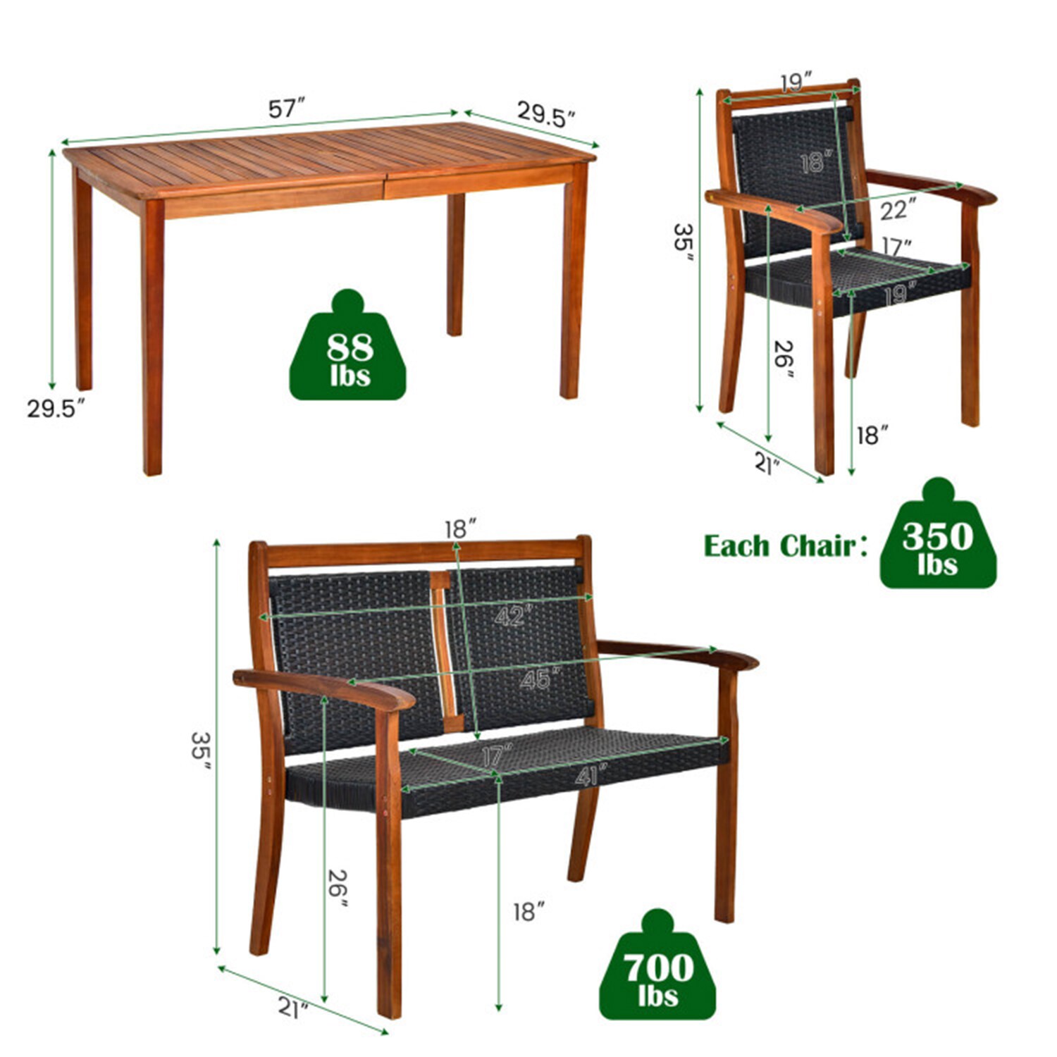 Mondawe MO-HW70441 Patio-Dining-Sets - View #10
