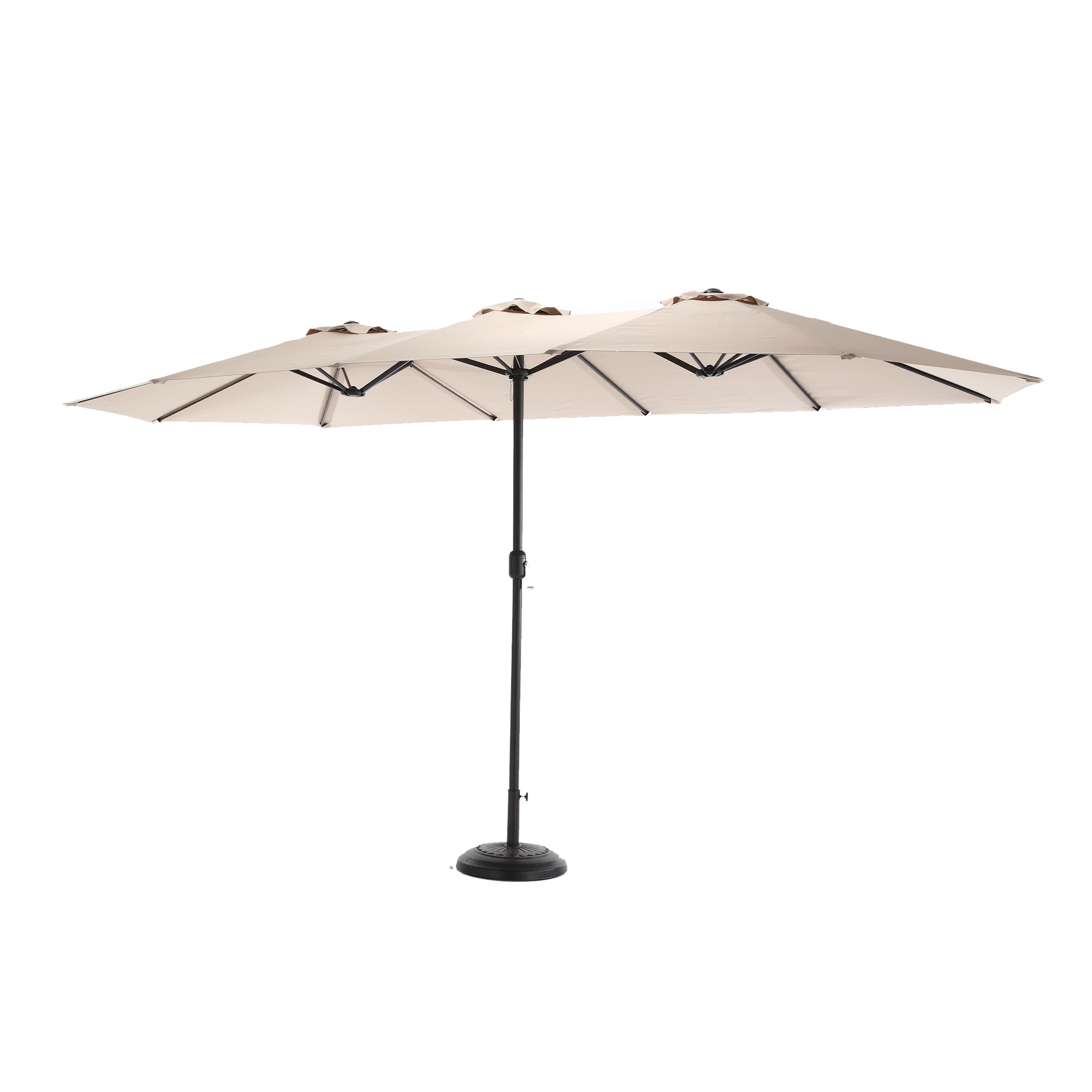 ZAKLOOP WUT2663P185989 8.76-ft Steel Brown No-tilt Market Patio Umbrella