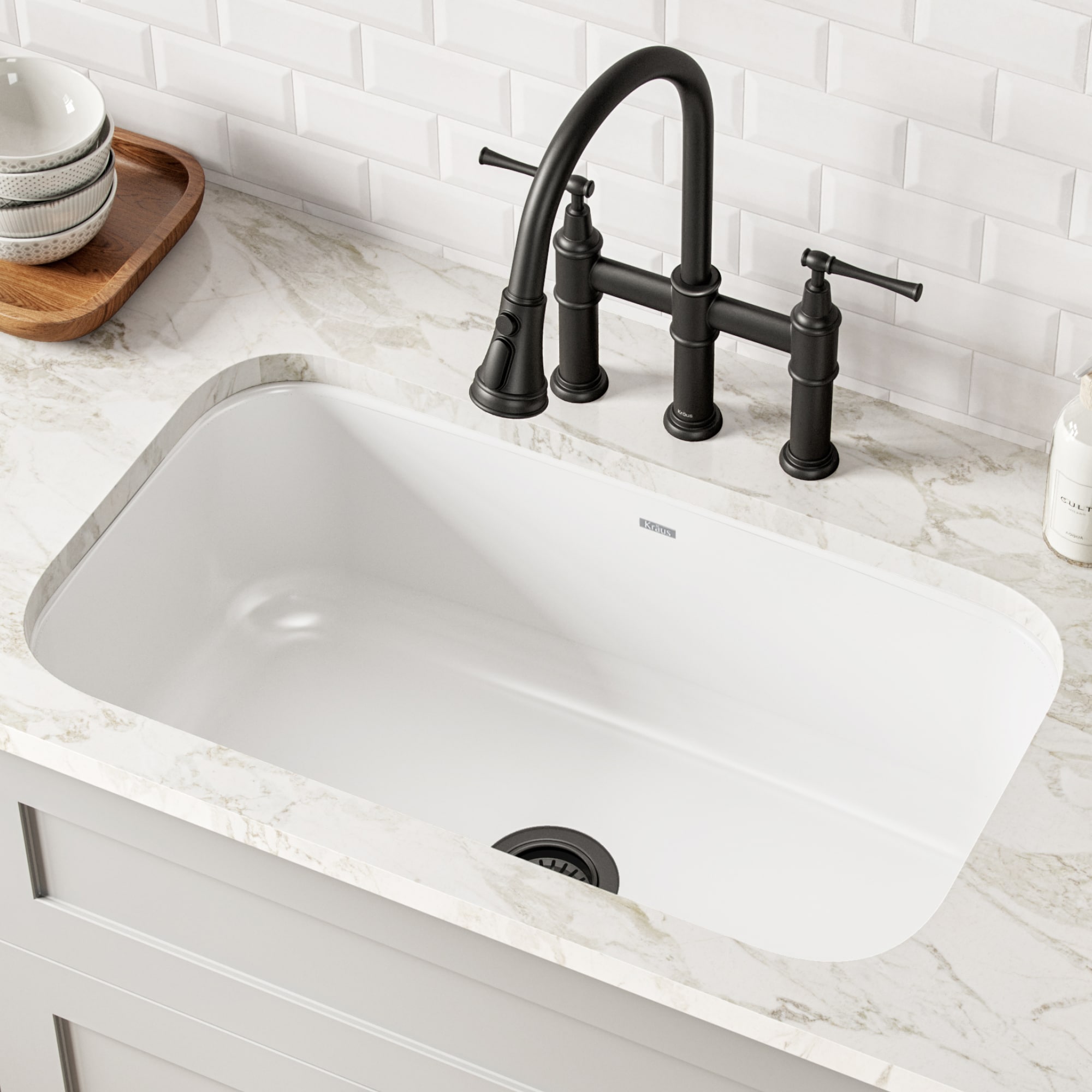 Kraus KEU14WHITE Kitchen-Sinks - View #3