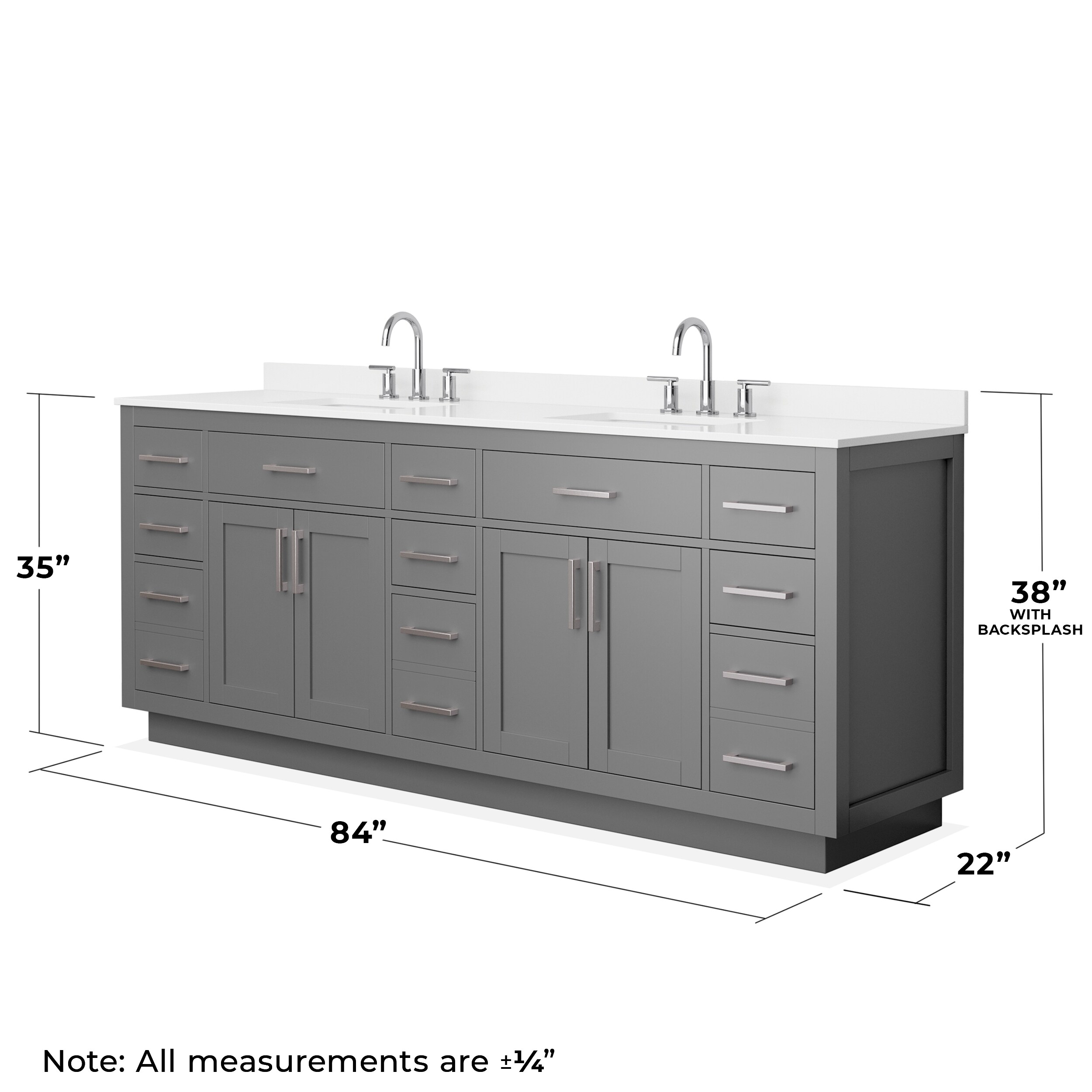 Wyndham Collection WCG262684DKGWQUS3MXX Bath-Vanity-Combo - View #5