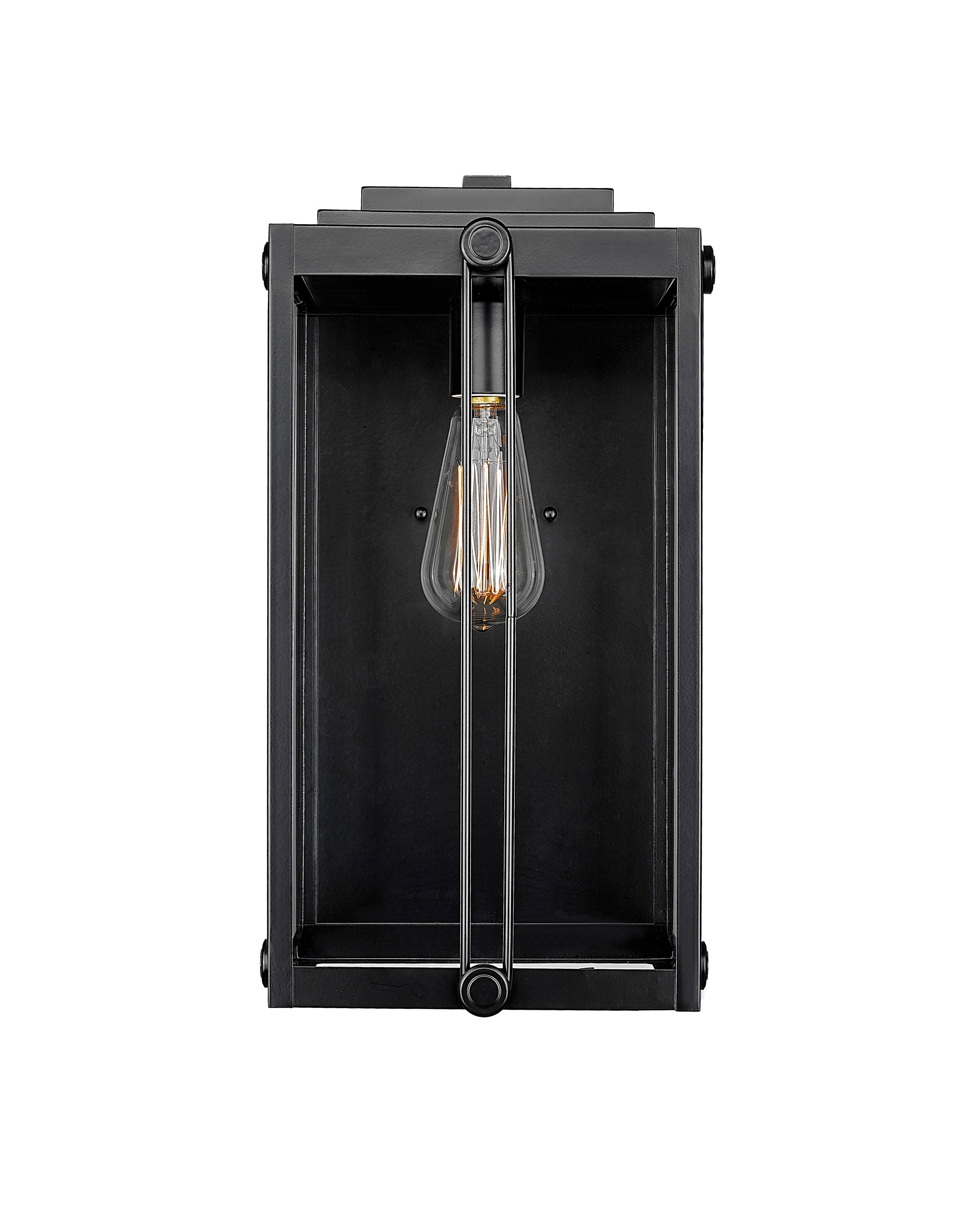 Millennium Lighting 42632-PBK Oakland 1 -Light 16.87-in H Matte Black Hardwired Outdoor Wall Light