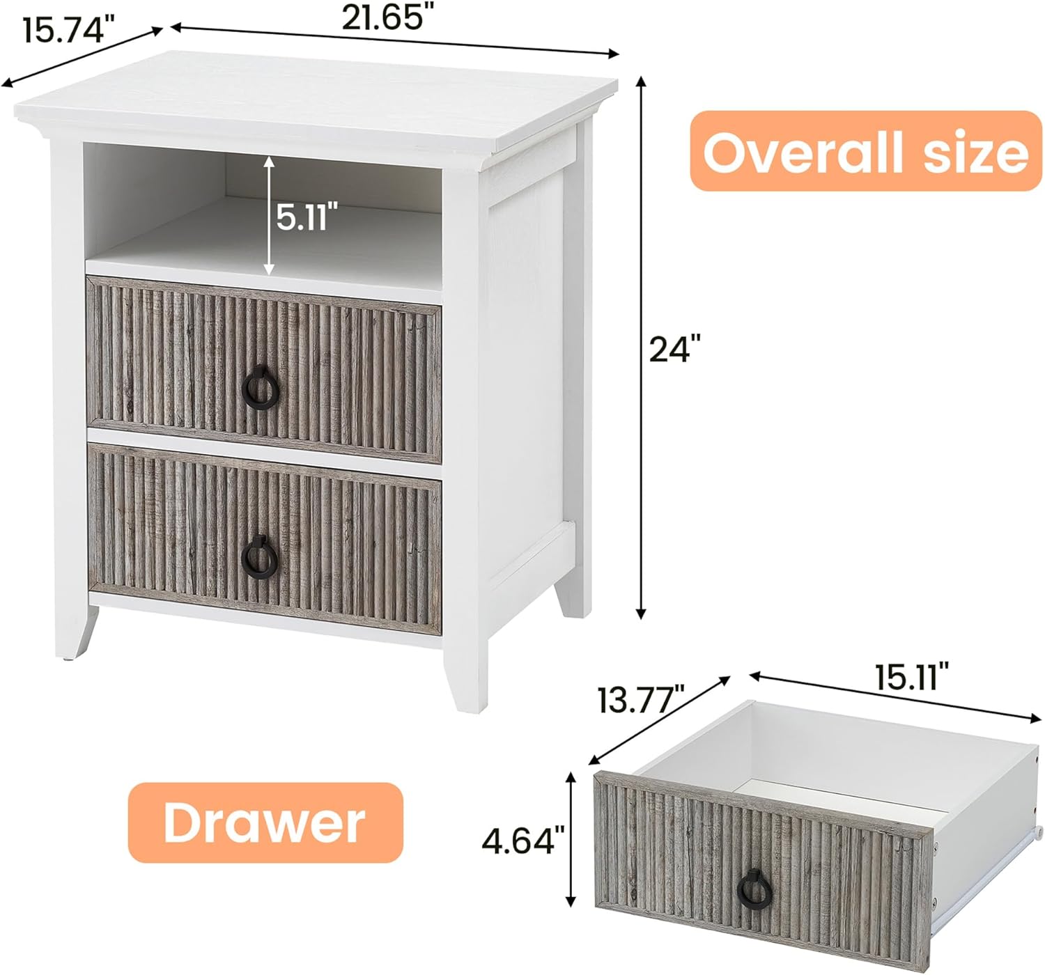 Garvee OK-BB1737 nightstands - View #3