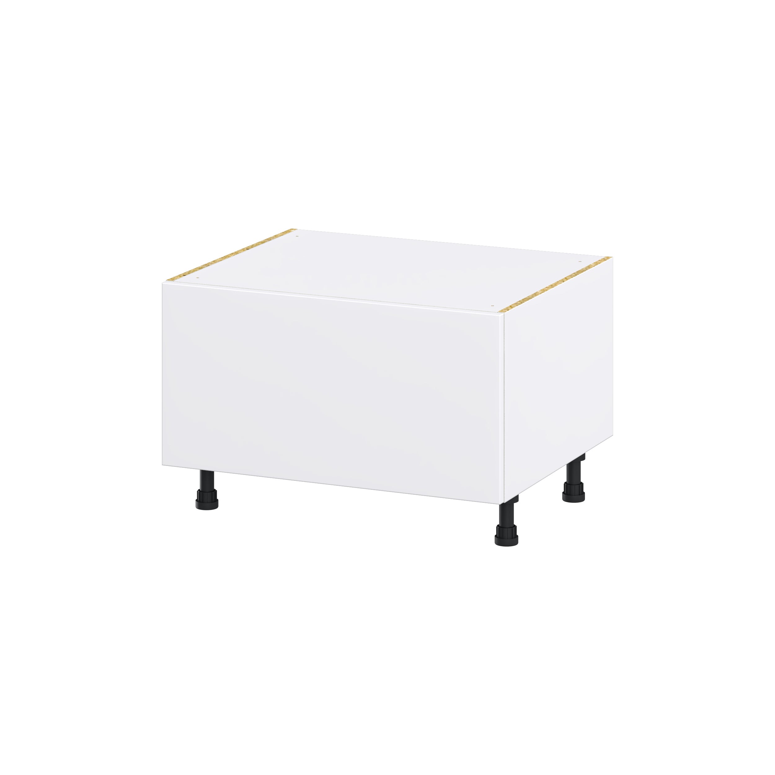 Hugo&Borg Lasalle 36-in W x 19.5-in H x 24-in D Bright White Slab 1-Drawer Base Fully Assembled Cabinet (Flat Panel Style)