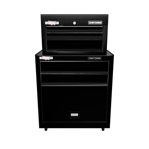 CRAFTSMAN 1000 Series 26.5-in W x 44.25-in H 5 Ball-bearing Steel Tool Chest Combo Black) CRAFTSMAN 1000 Series 26.5-in W x 44.25-in H 5 Ball-bearing Steel Tool Chest Combo Black)