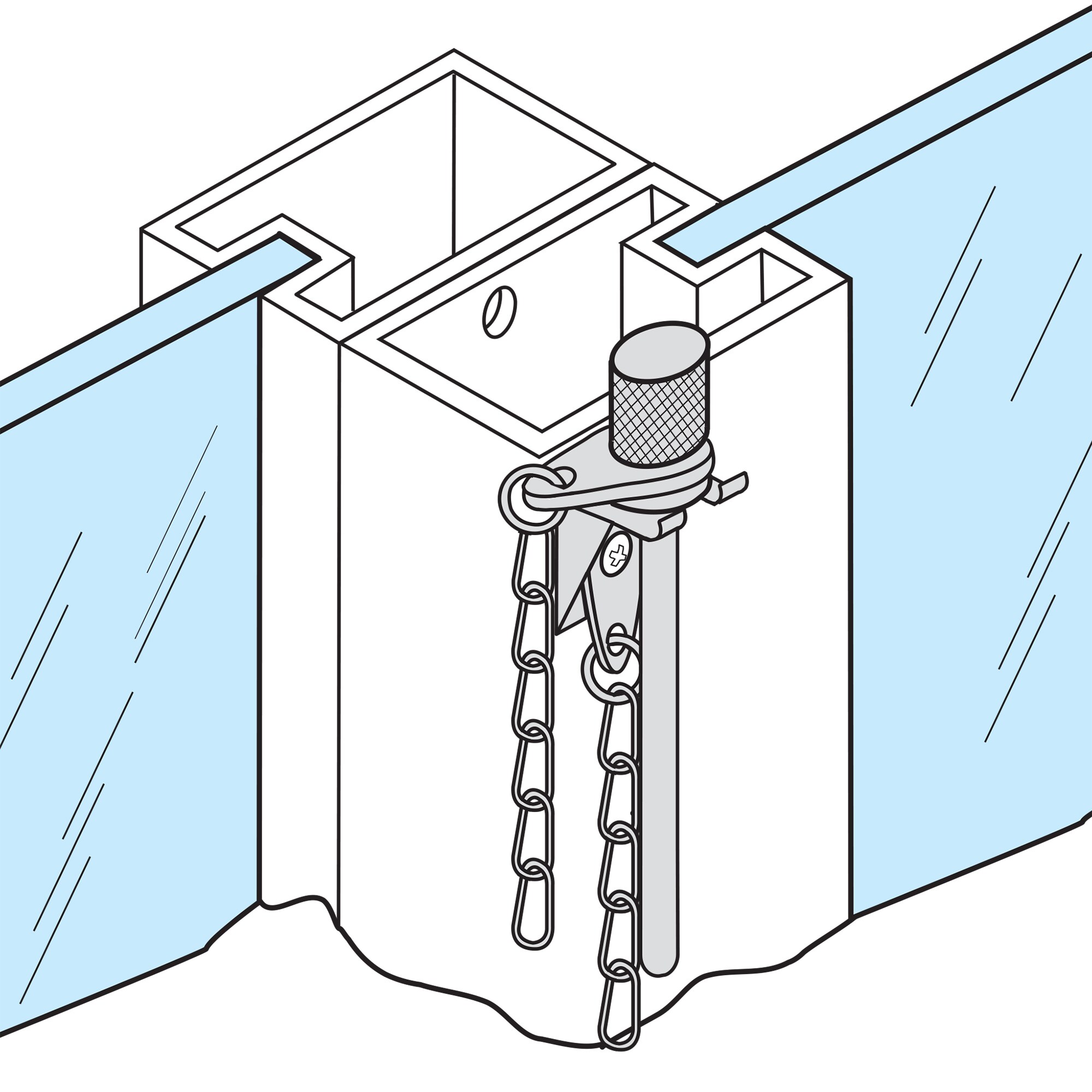 Prime-Line Chrome Polished chrome Sliding Patio Door Pin lock