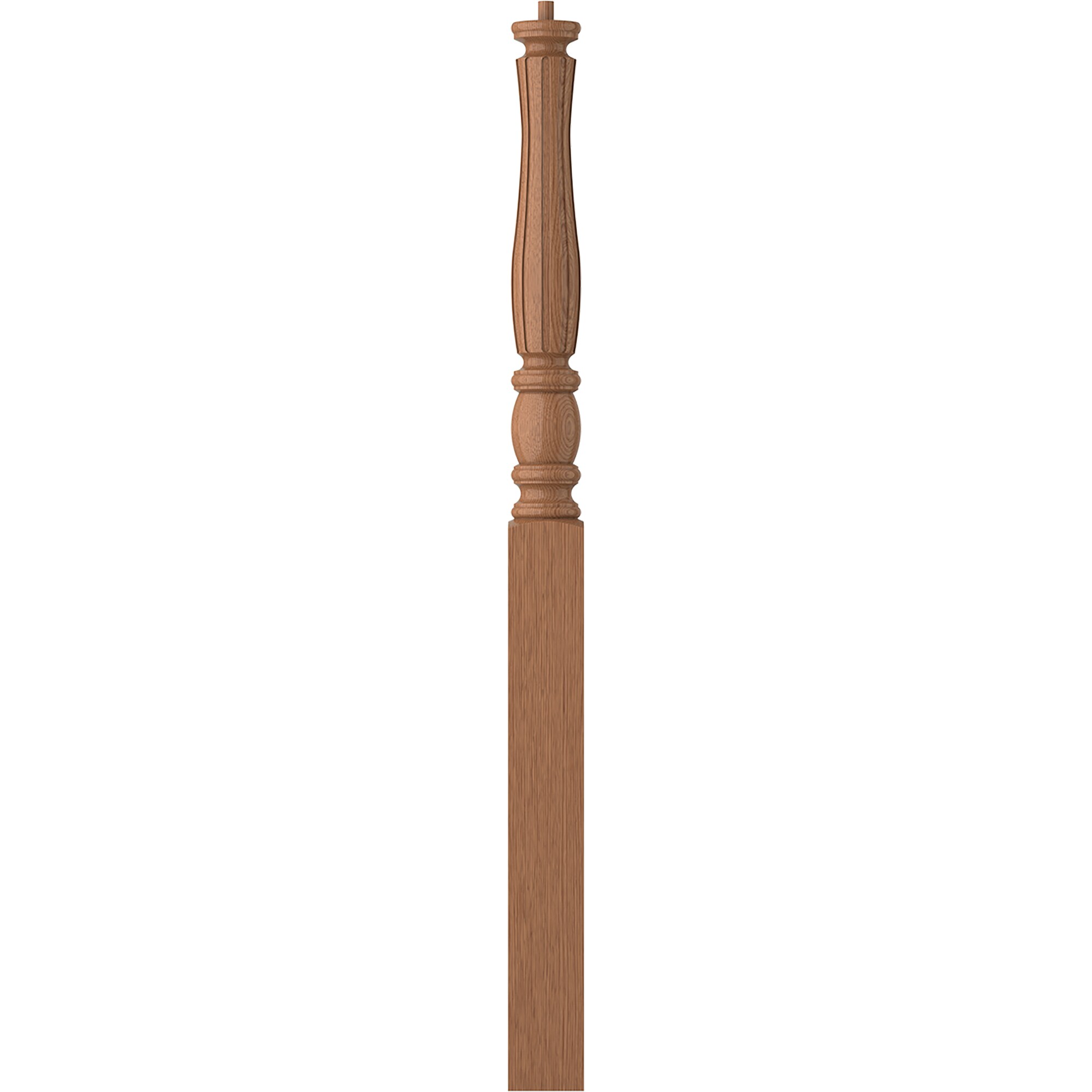 L.J. Smith Stair Systems LJF-3314-WO Briarcliffe 3.5-in x 50-in Unfinished White oak Starting Stair Newel Post