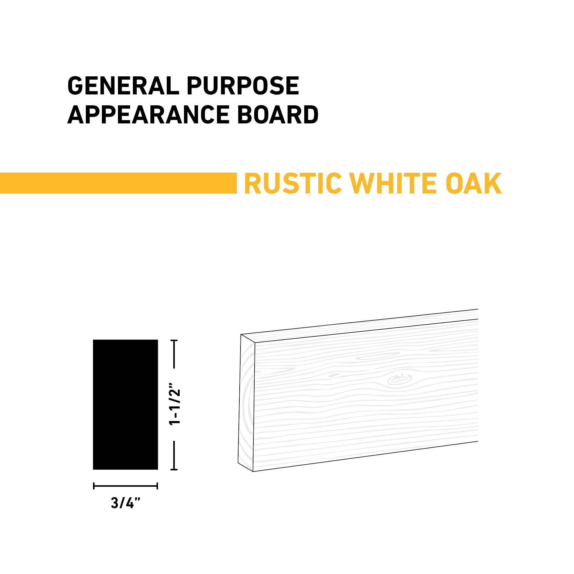 Ornamental Mouldings BRDRUS 1X2X2WOAK Appearance-Boards - View #2