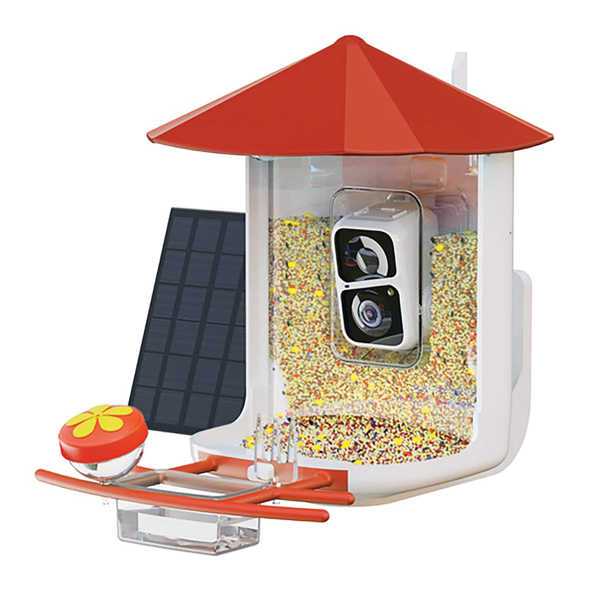 PerchMe YAOSFBFVC01 Plastic Post-mount Squirrel-Resistant Platform Bird feeder - 4-lb