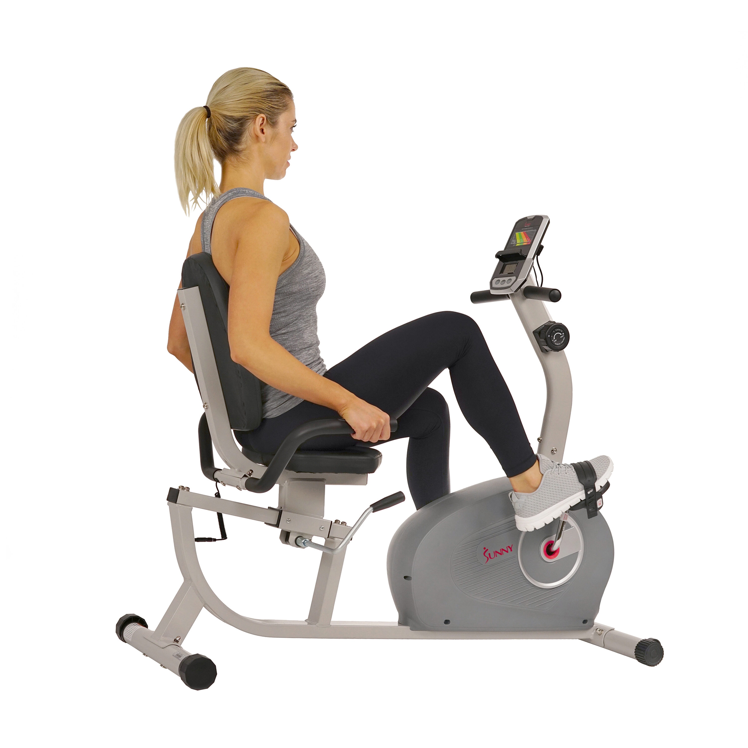 Sunny Health Fitness Magnetic Recumbent Cycle Exercise Bike in