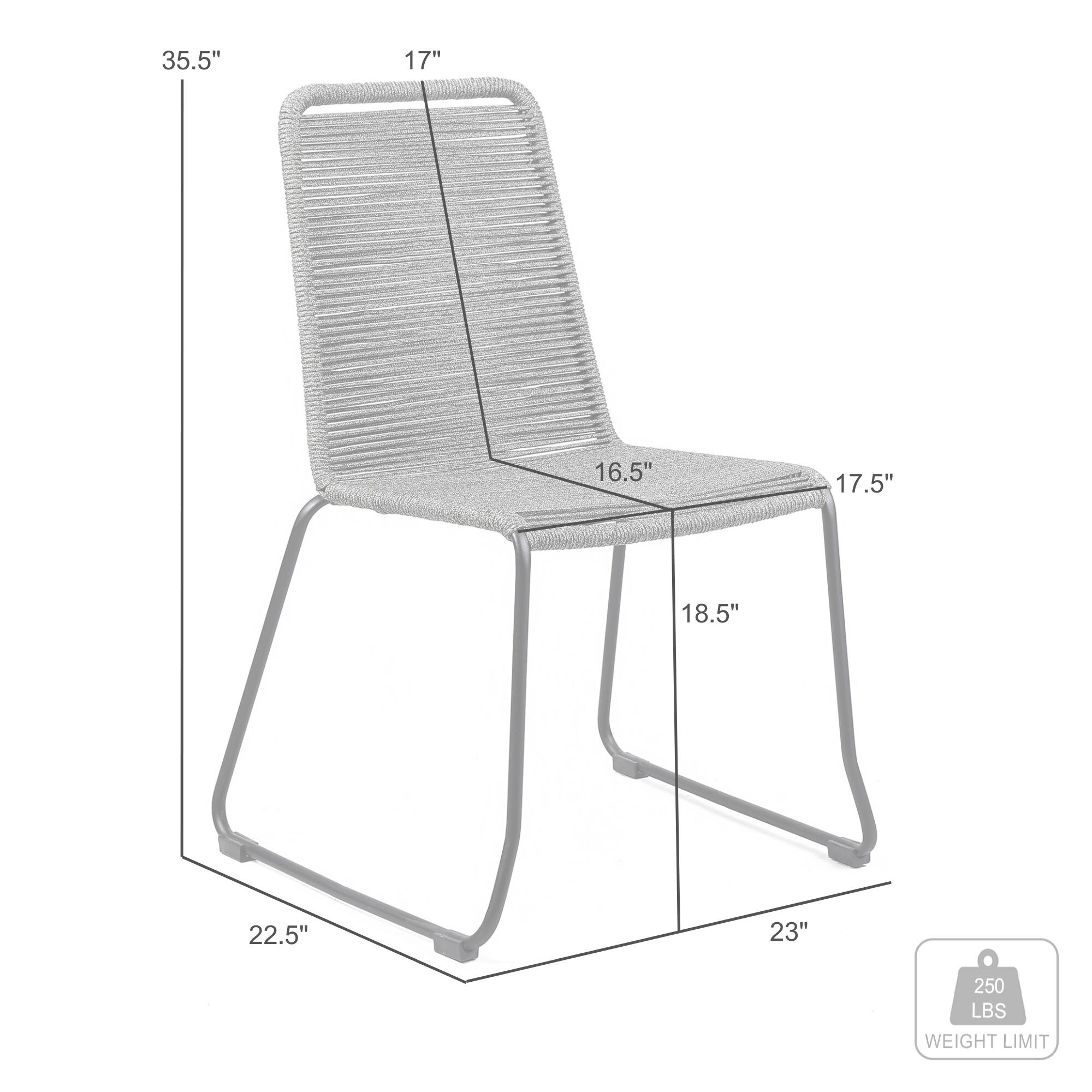 Armen Living LCSHSIBLK Patio-Chairs - View #10