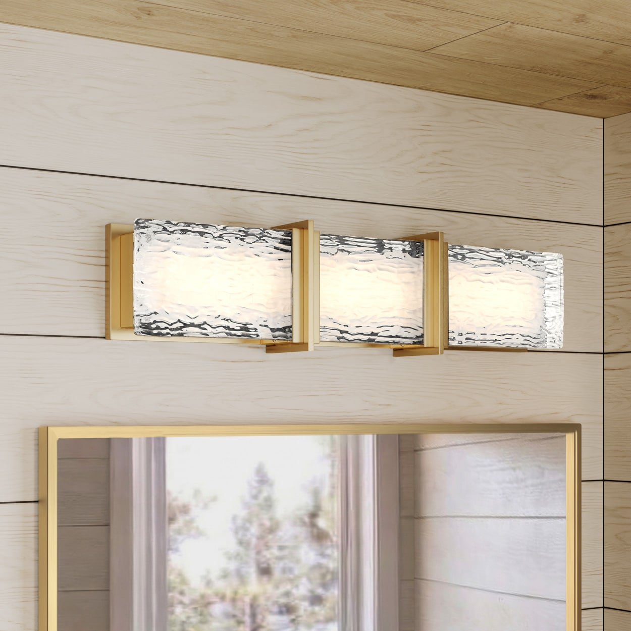 Minka Lavery Lumina 24.5-in 1 Light Satin Brass Integrated LED Modern/contemporary Bathroom Vanity light bar