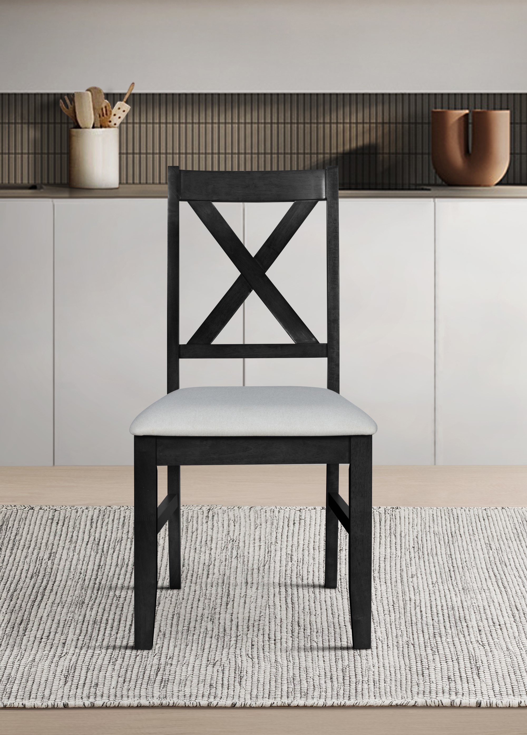 Home Design 60048-421 Upholstered Dining Side Chair (Wood Frame)