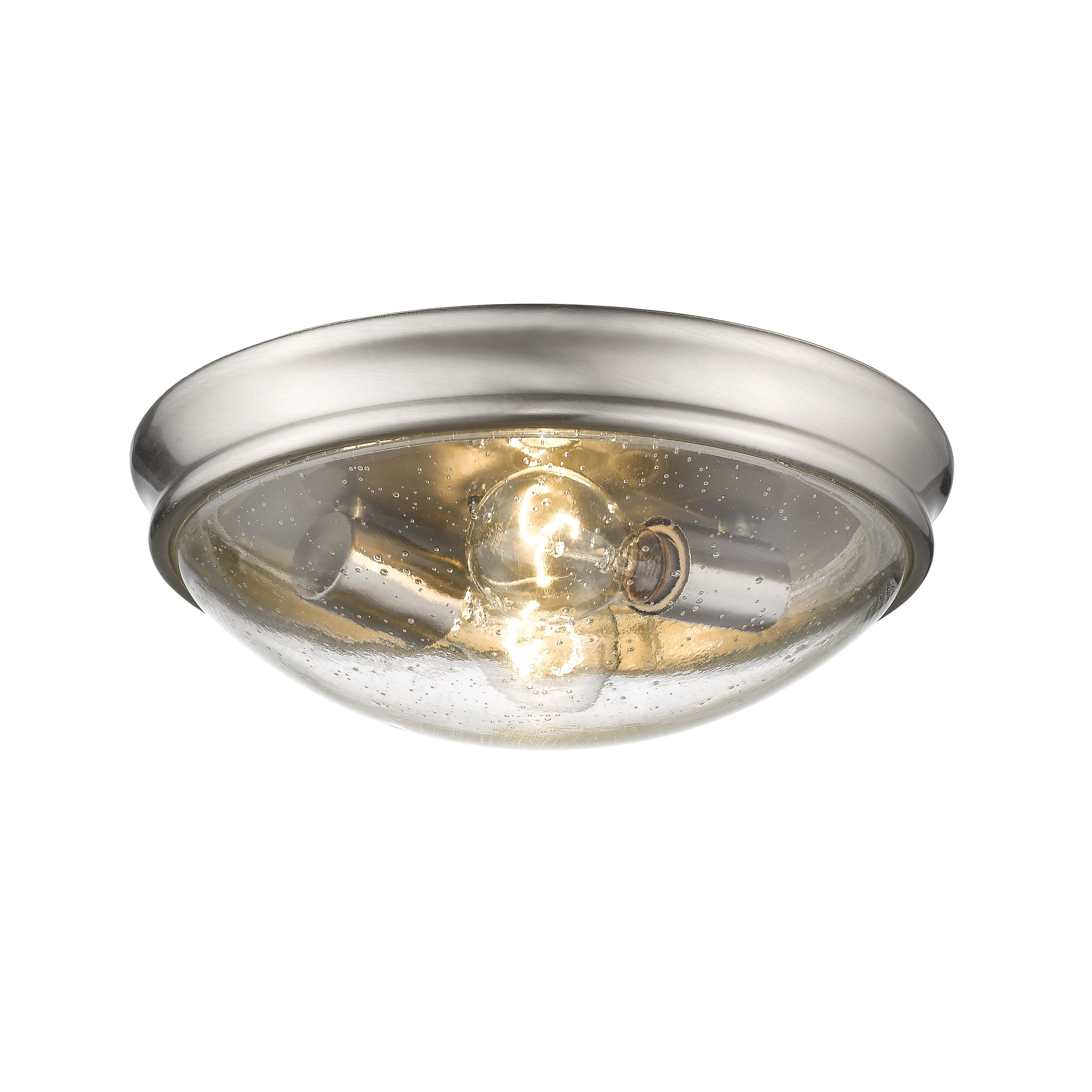 Millennium Lighting 5228-BN Flush Mount 2 -Light 14-in Brushed Nickel Flush Mount Light