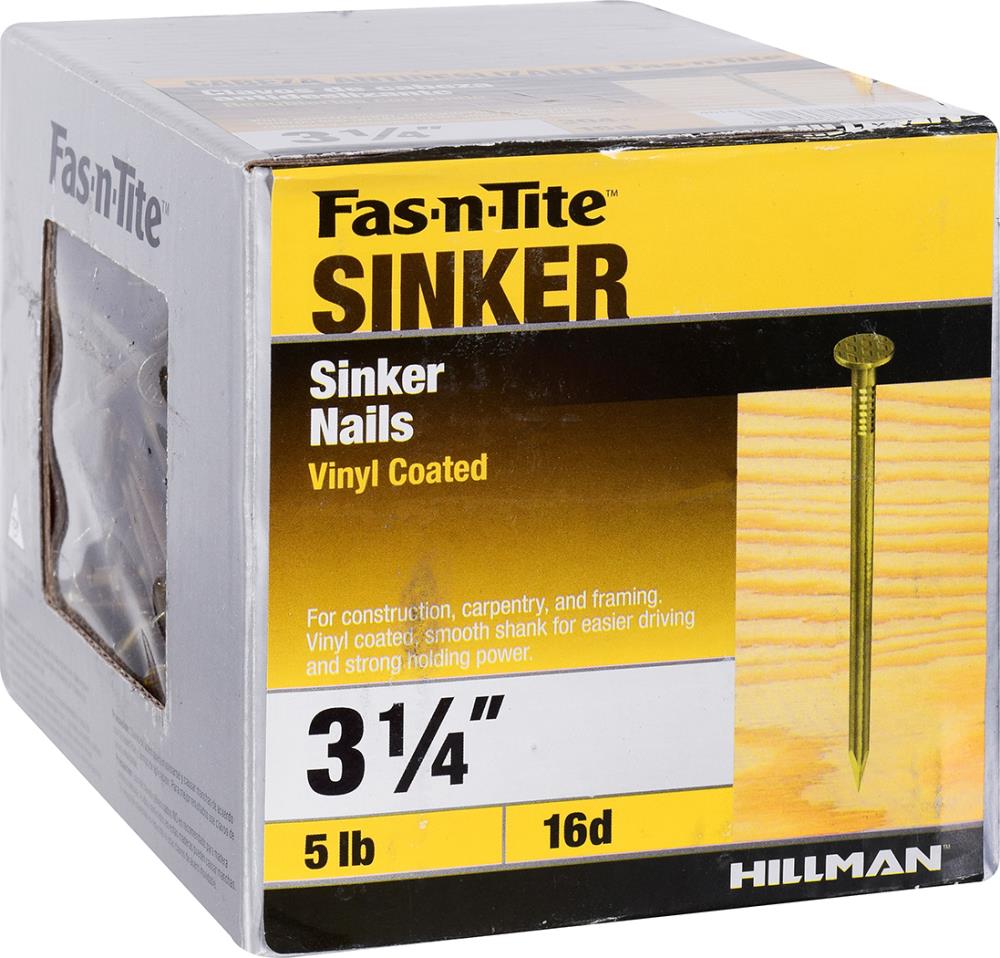 Fas-n-Tite 3-1/4-in Vinyl-coated Smooth Sinker Nails (5-Per Box)