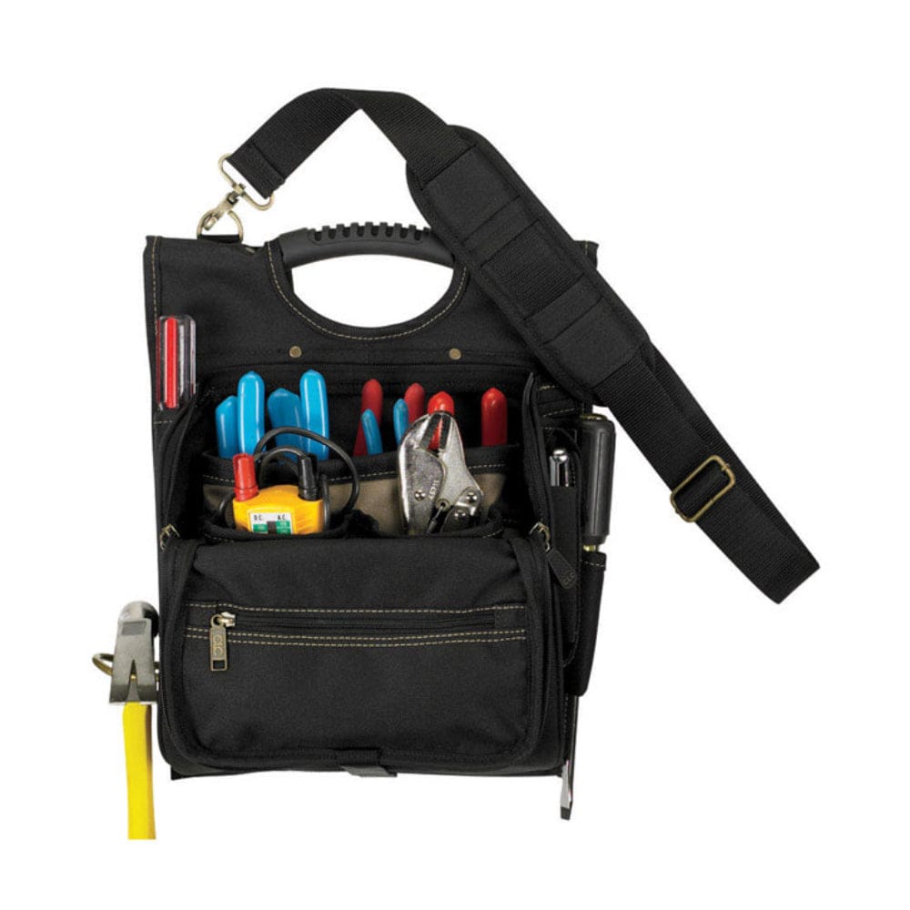 CLC  4 in W x 15.25 in H Electricians Pouch 21 Pocket Polyester Black Tan