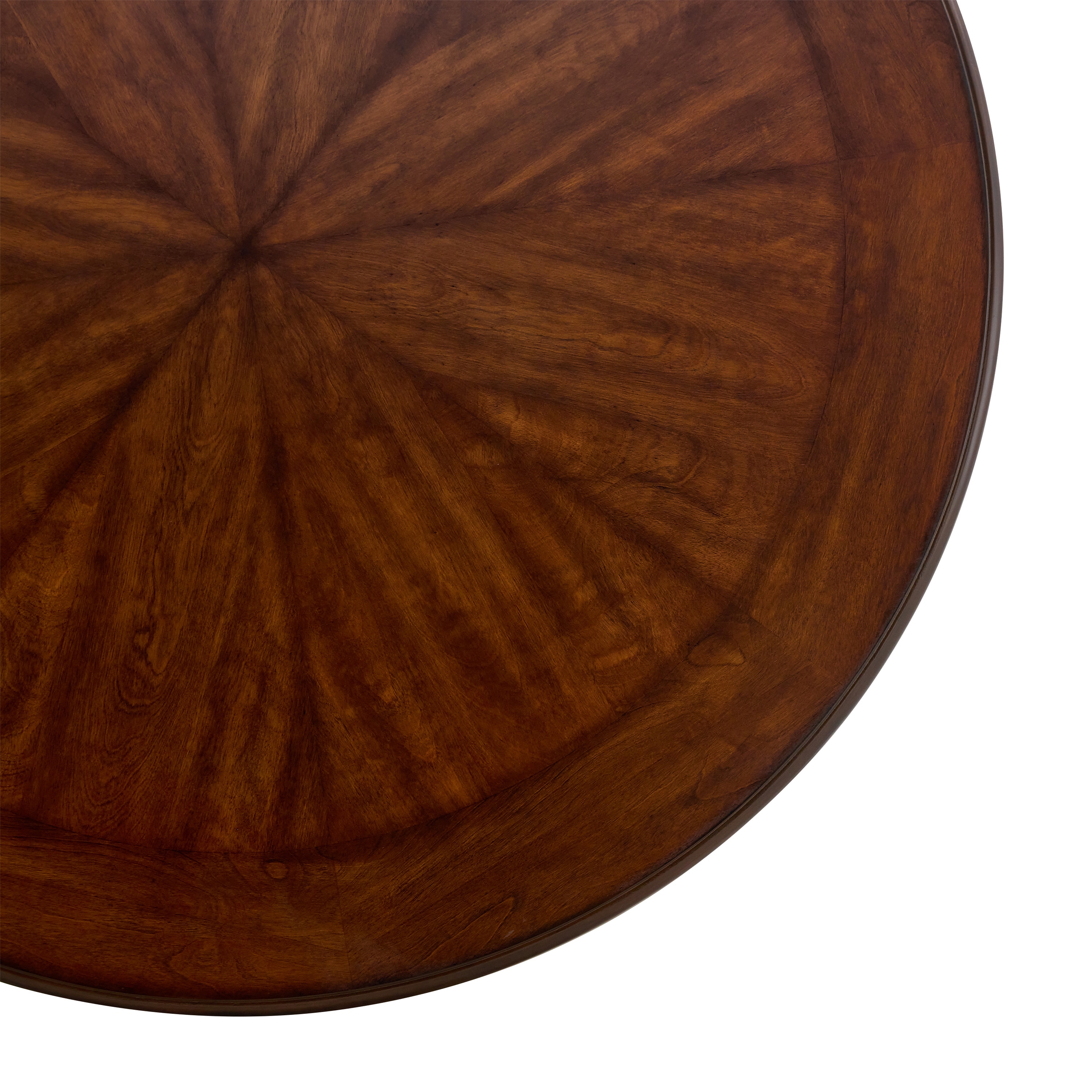 Brown Wood Round Dining Table with Metal Hairpin Legs
