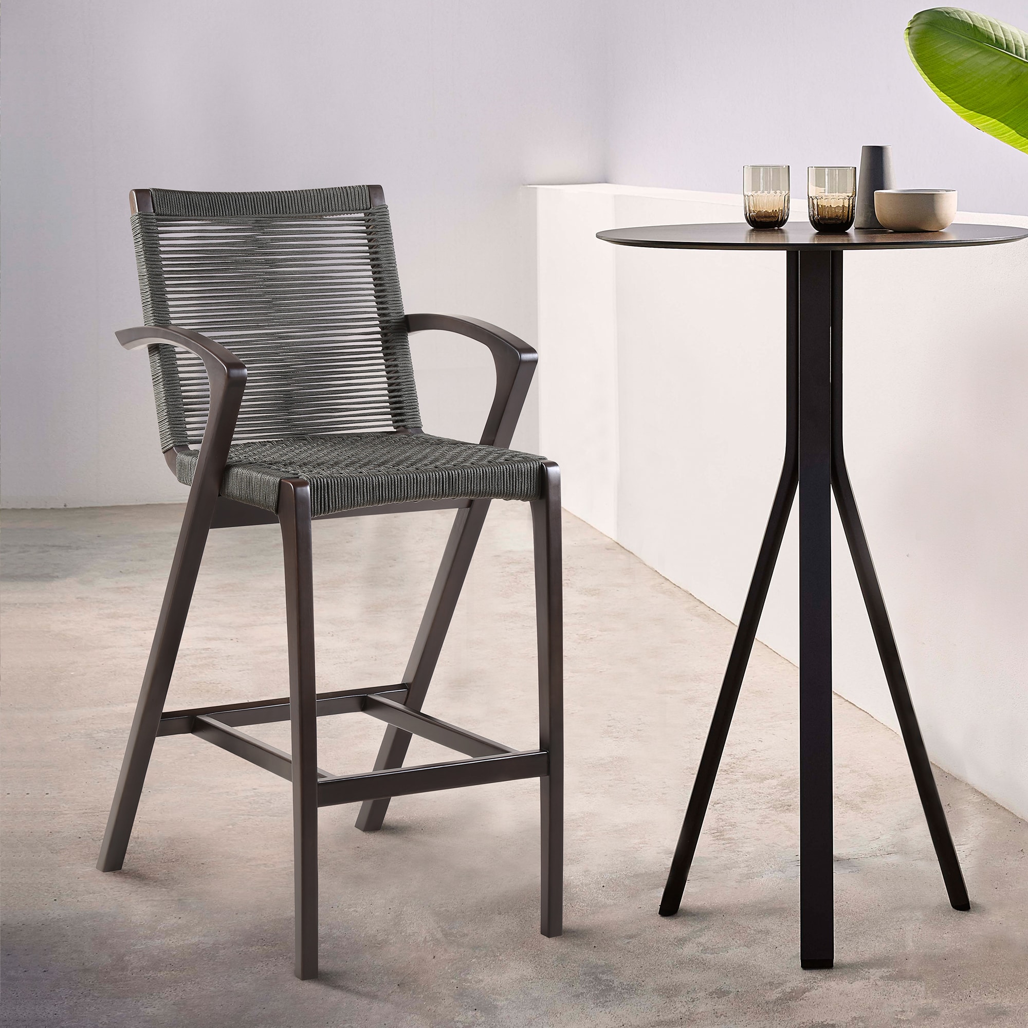 Armen Living LCBLBAGR30 stools - View #3