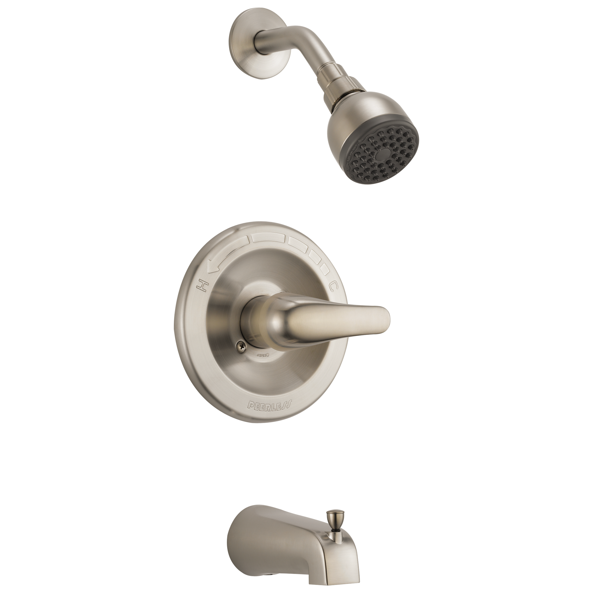 Peerless PTT188753-BN Brushed Nickel 1-handle Single function 2.75-Inches Round Bathtub and shower Faucet