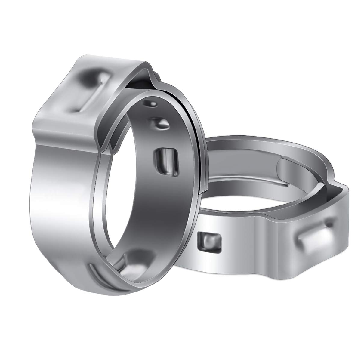 SenQWFa  50 Pack 3 quarter Inch PEX Cinch Clamps Stainless Steel Crimp Rings for PEX Tubing Pipe Fitting Connections durable home and garden