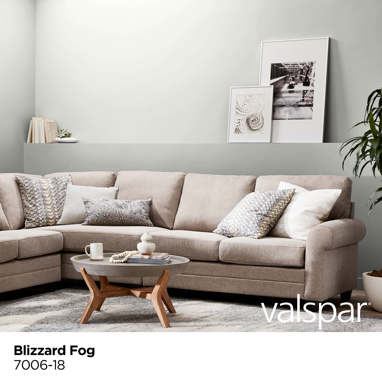 Valspar 4000 Eggshell Blizzard Fog 7006-18 Latex Interior Paint (5 ...