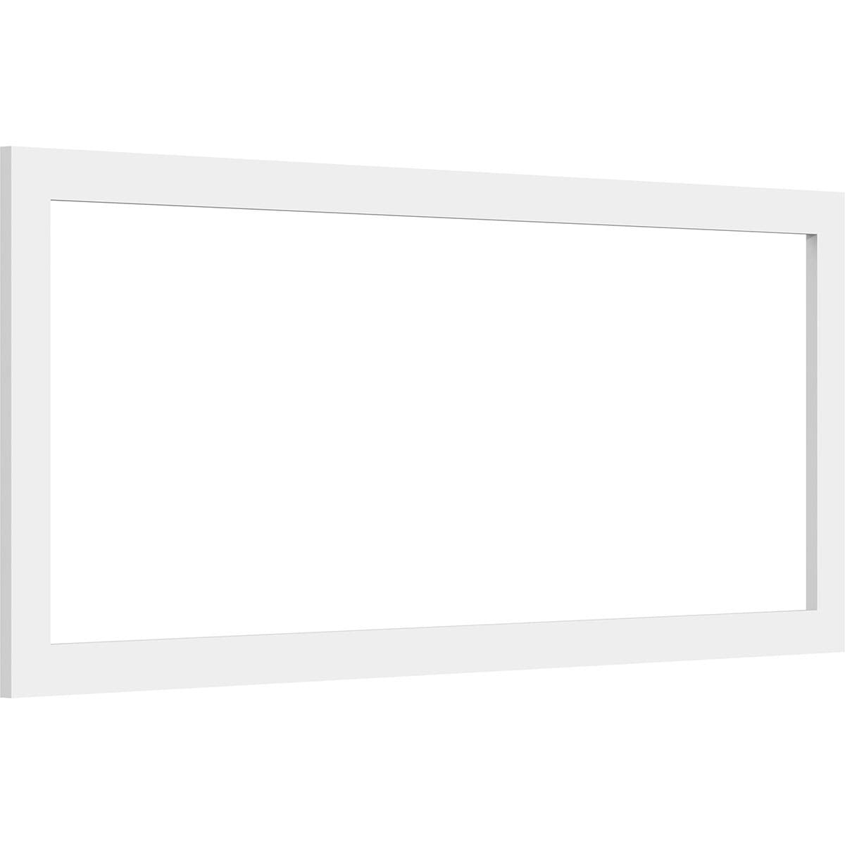 Ekena Millwork WALP38X16X037PRE 38-in x 16-in Smooth Paintable/Stainable White PVC Fretwork Wall Panel (