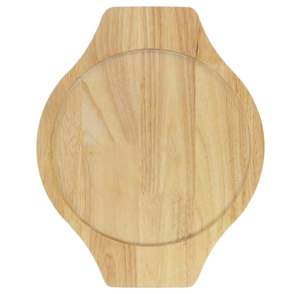 Kuechenprofi Oval Serving Pan with Wooden Board (2 Pack)