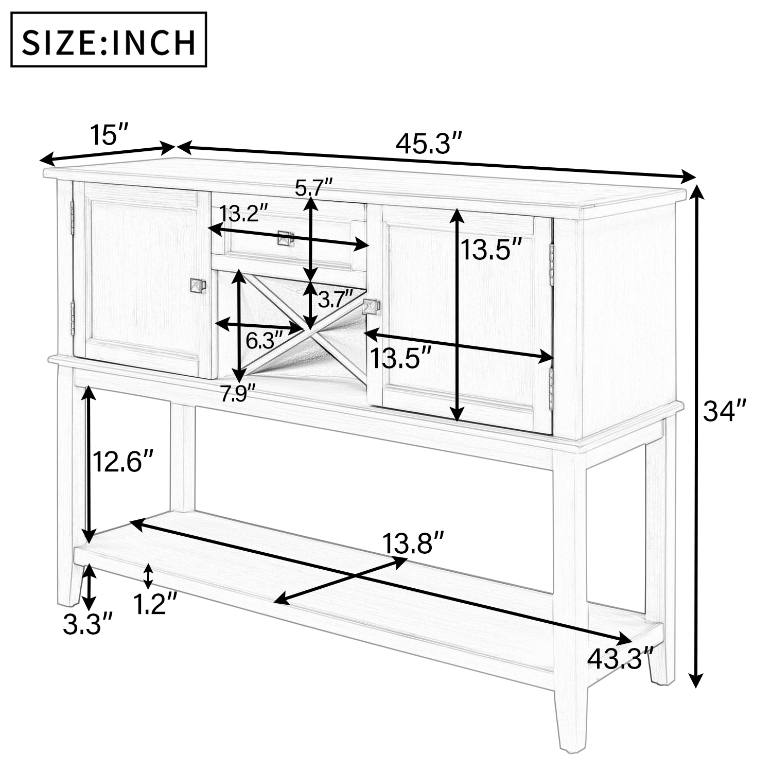 WELLFOR TRX-028AM Console-Sofa-Tables - View #13