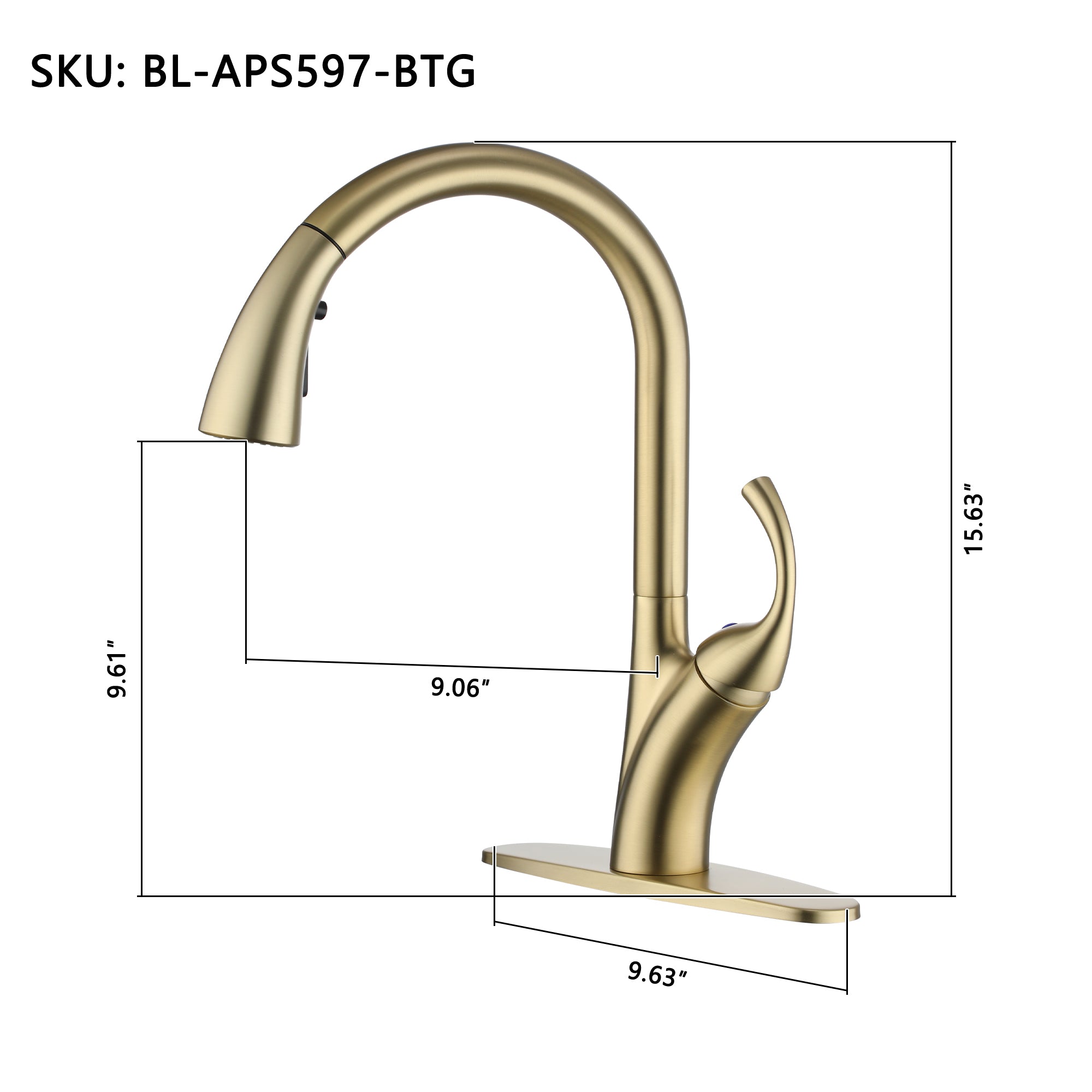 Boyel Living BL-APS597-BTG Kitchen-Faucets - View #2