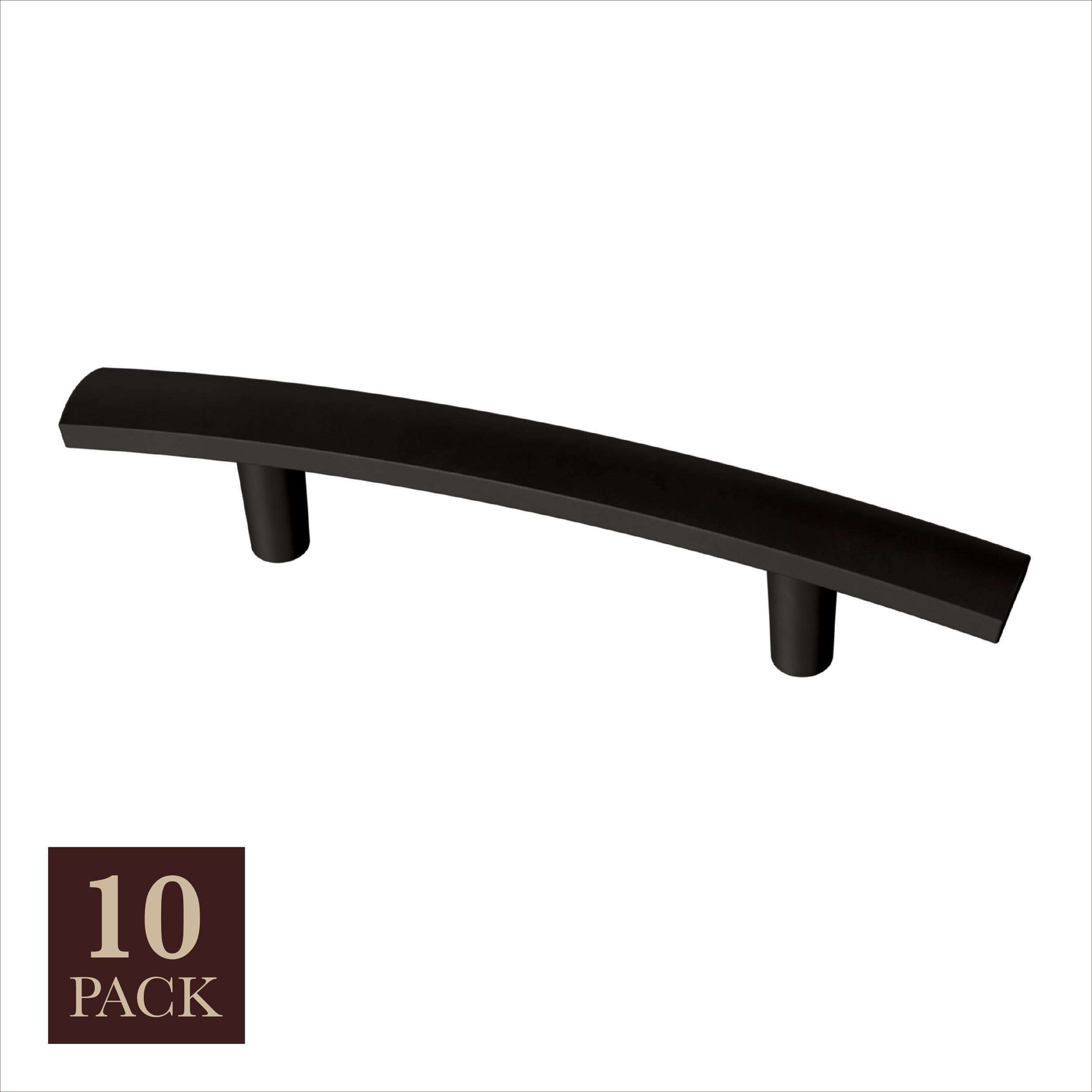 allen + roth P24429W-FB-K1 Amelia 5-1/16-in , 128mm Center to Center Matte Black Arch Bar 10 -Pack
