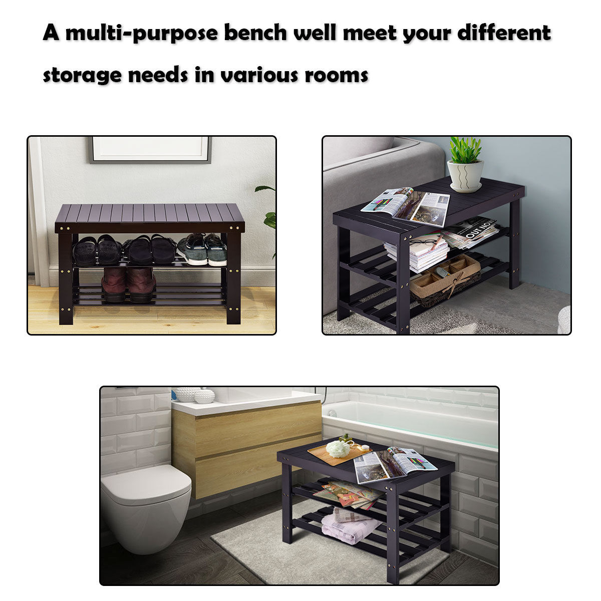 Costway HW55409BK bench - View #6